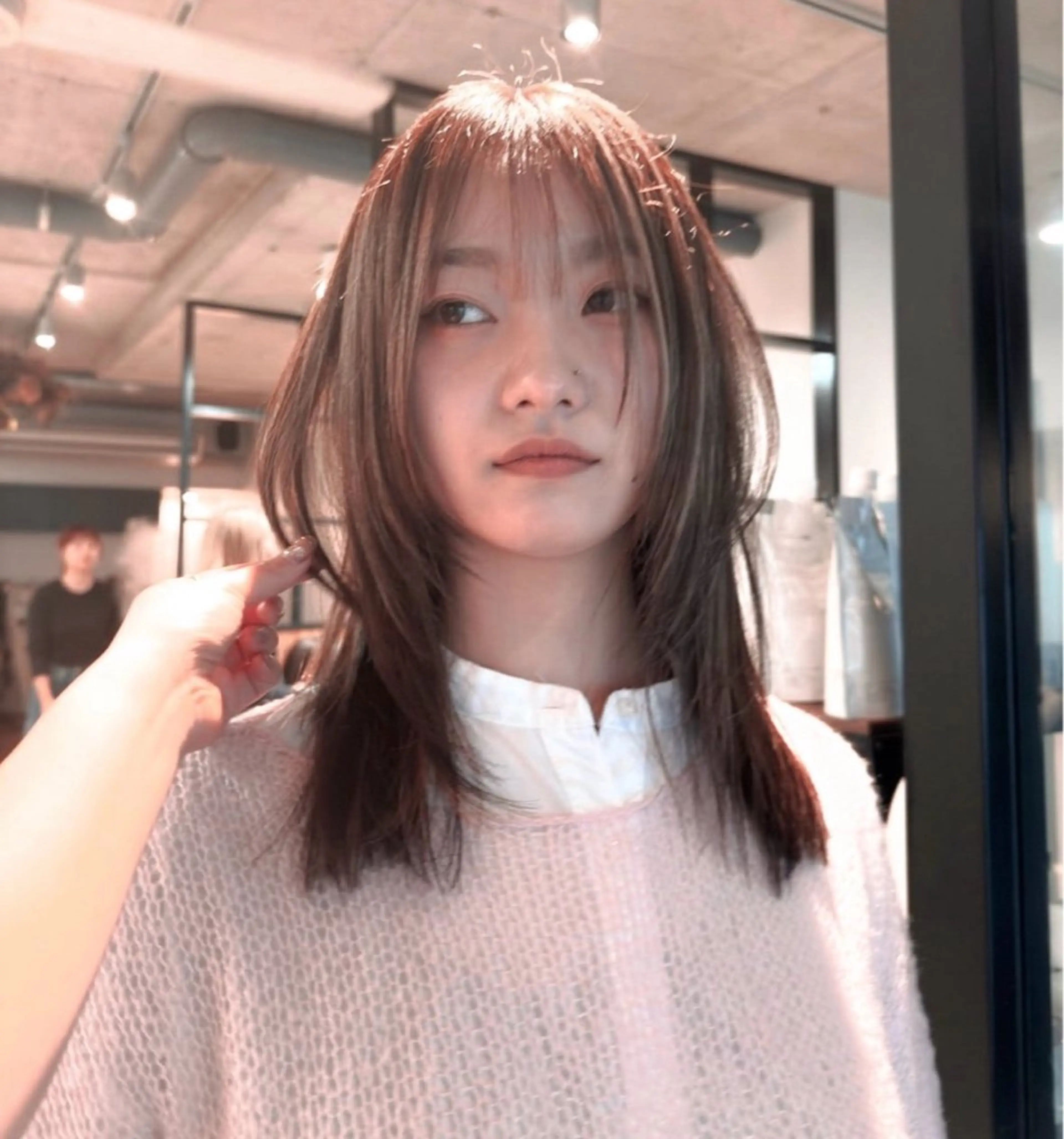 ロング カラー ハイライトカラー ハイライト カット ヘアカラー saki/ハイトーン カラー/薬院のヘアスタイル