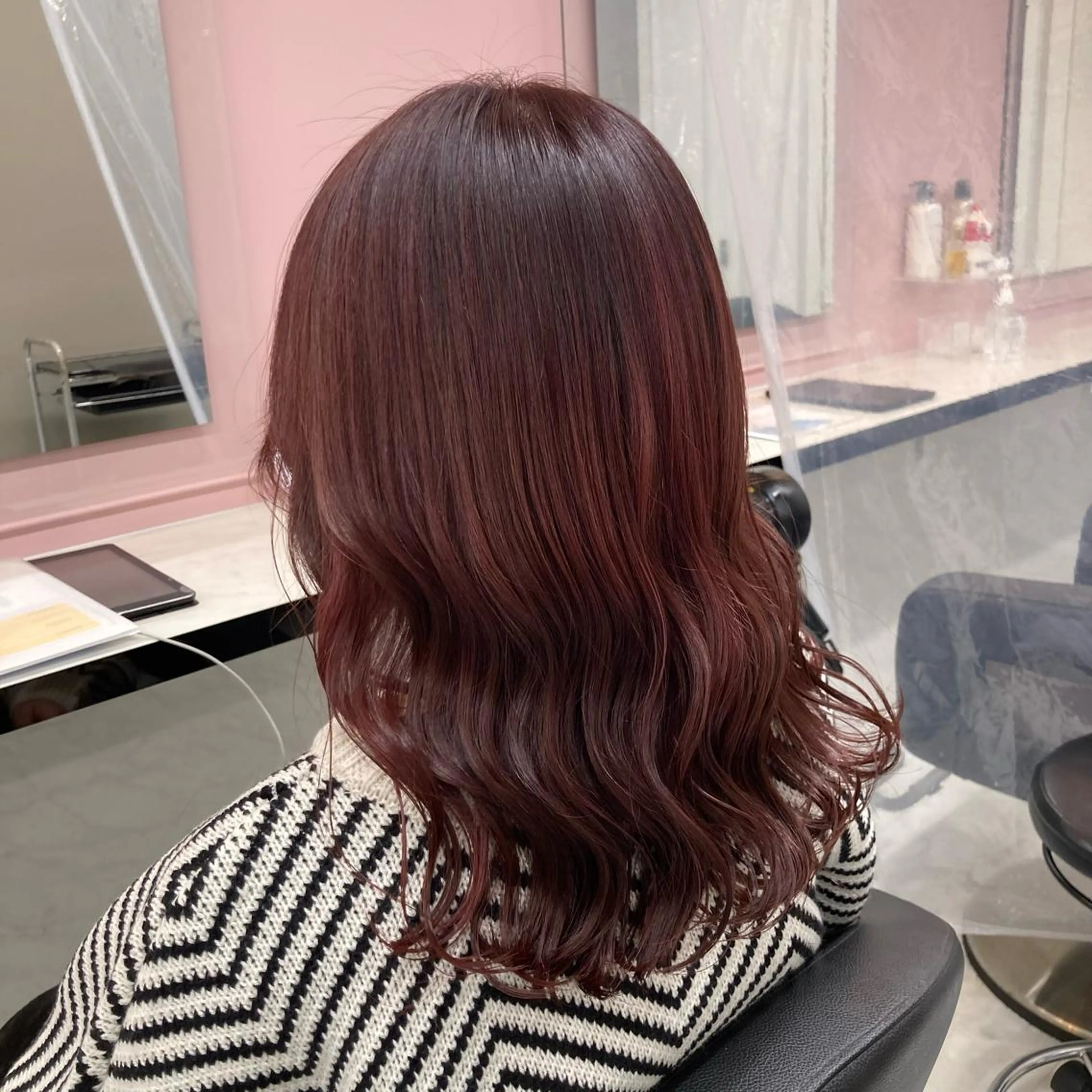 ロング カラー 似合わせカット EMIL/上野駅近 /ブリーチ縮毛矯正のヘアスタイル