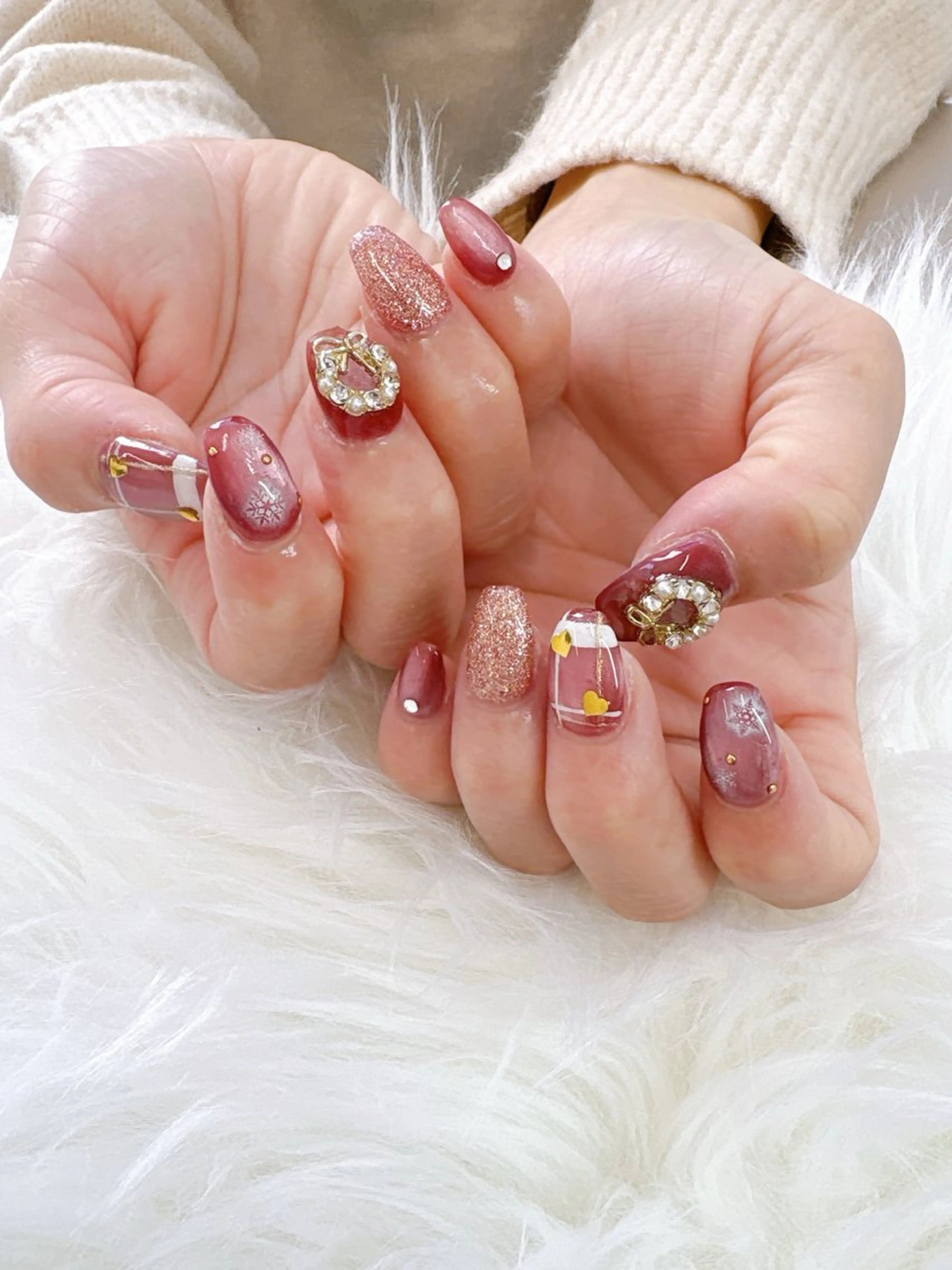 ネイル オーロラネイル フレンチネイル ジェルネイル 韓国ネイル マグネットネイル ハンドネイル Basic 川越のネイルデザイン