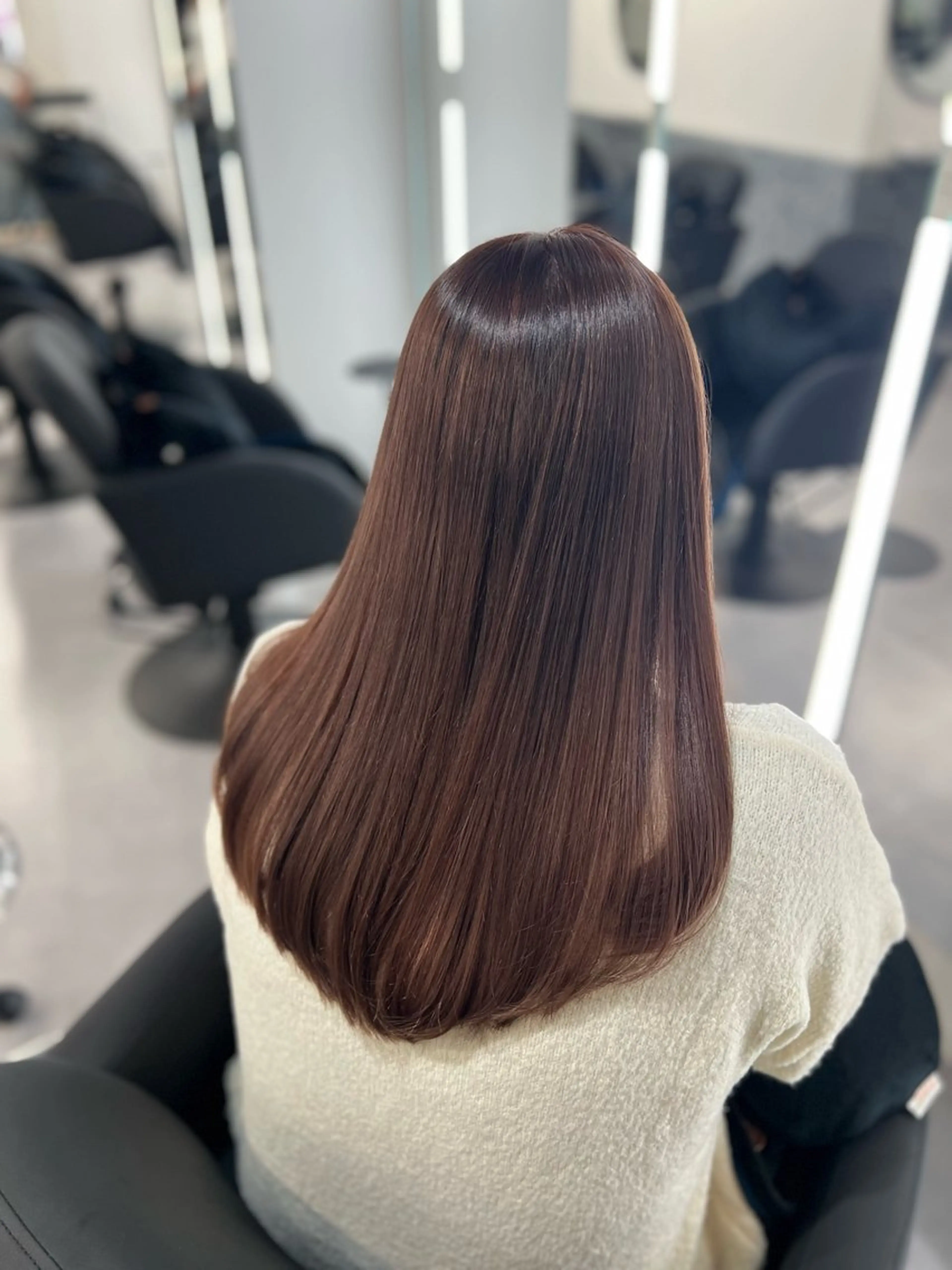 ロング カラー カット ヘアカラー eco/堀江/ 艶カラー/縮毛矯正のヘアスタイル