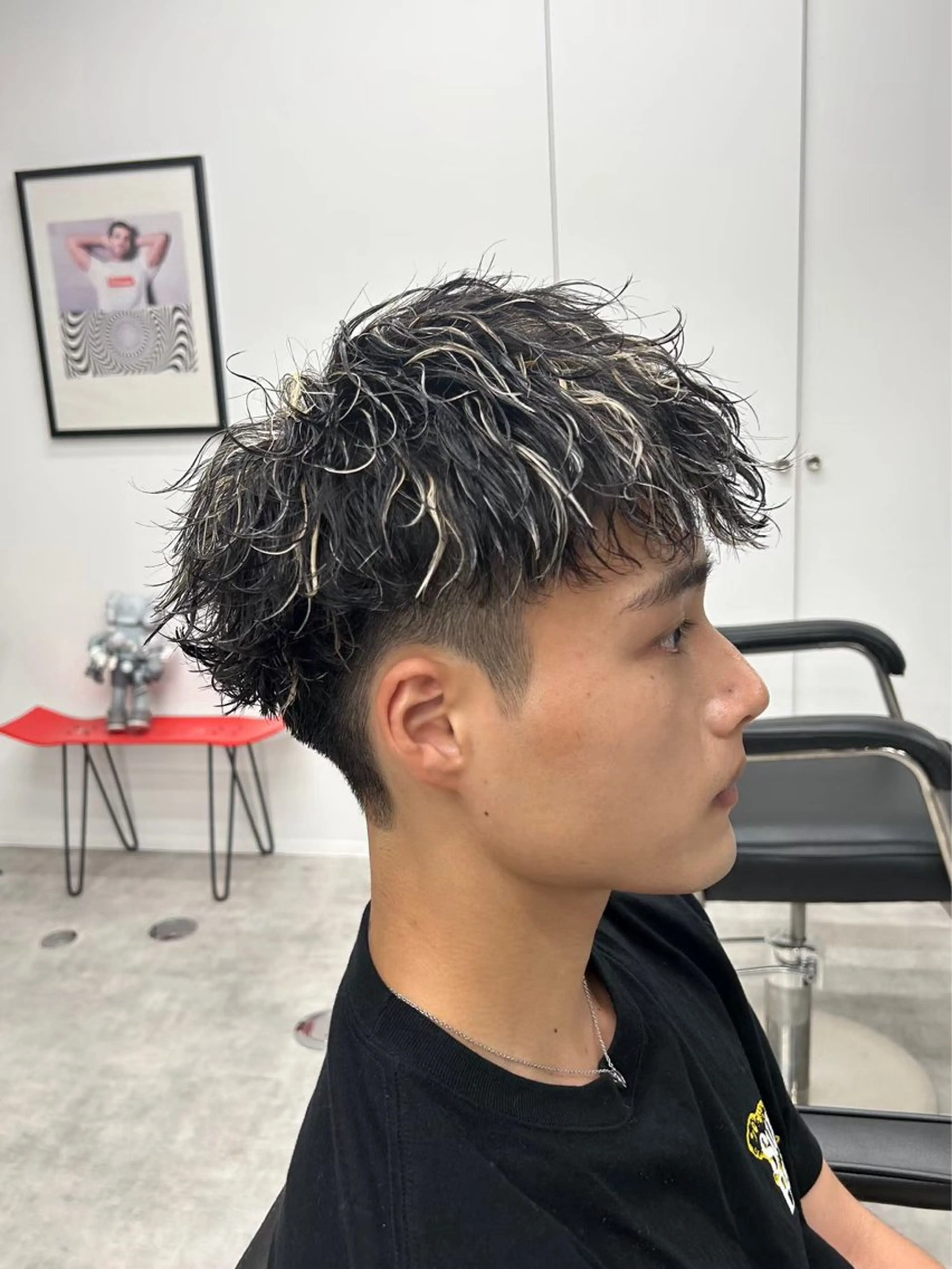 ショート カラー パーマ メンズ カット ヘアカラー パーマ メンズパーマ/新潟/ 万代／田崎亮🌟のヘアスタイル