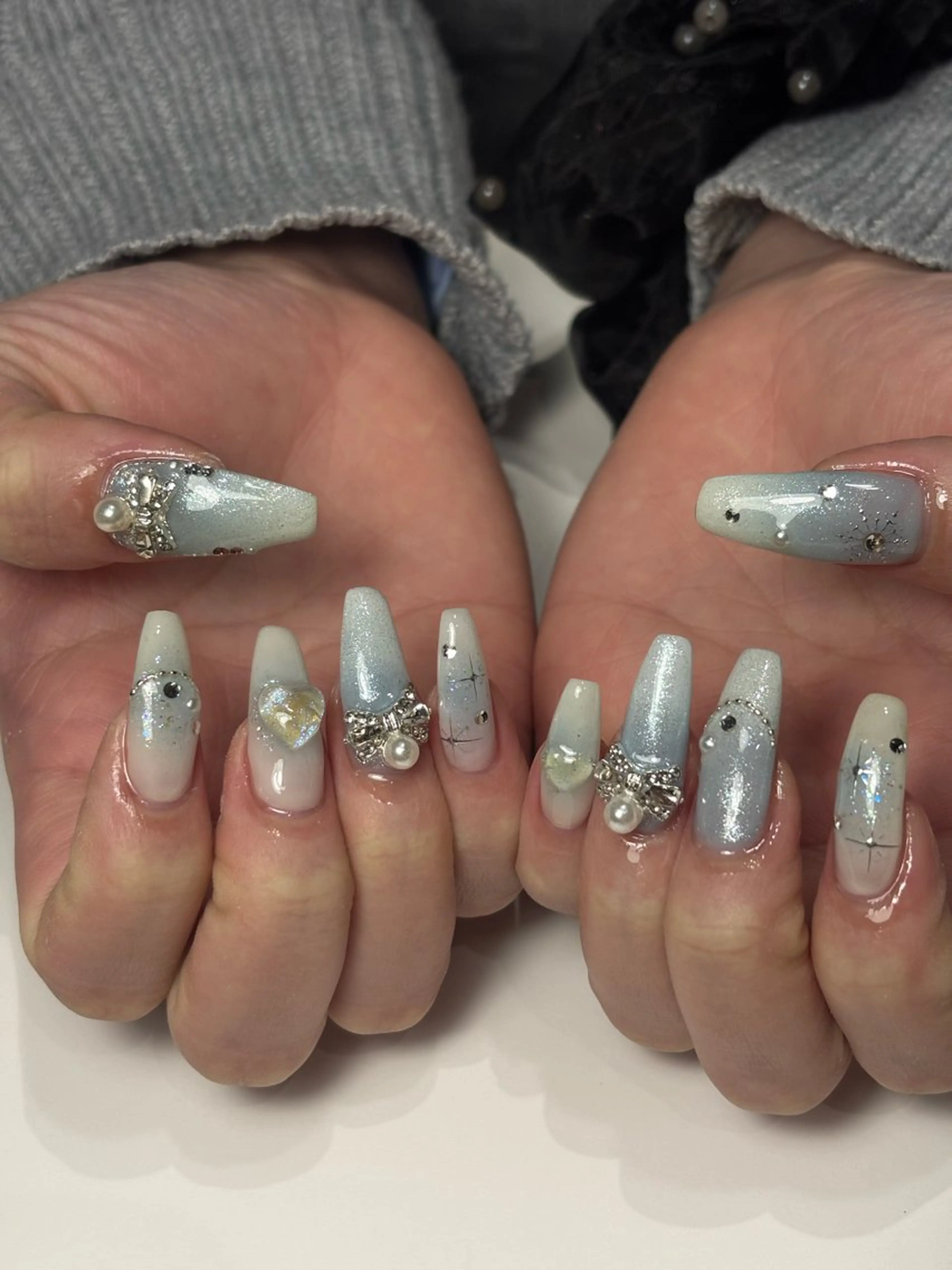 ネイル ロングネイル ハンドネイル MAQUM所属・K. Yukoのネイルデザイン