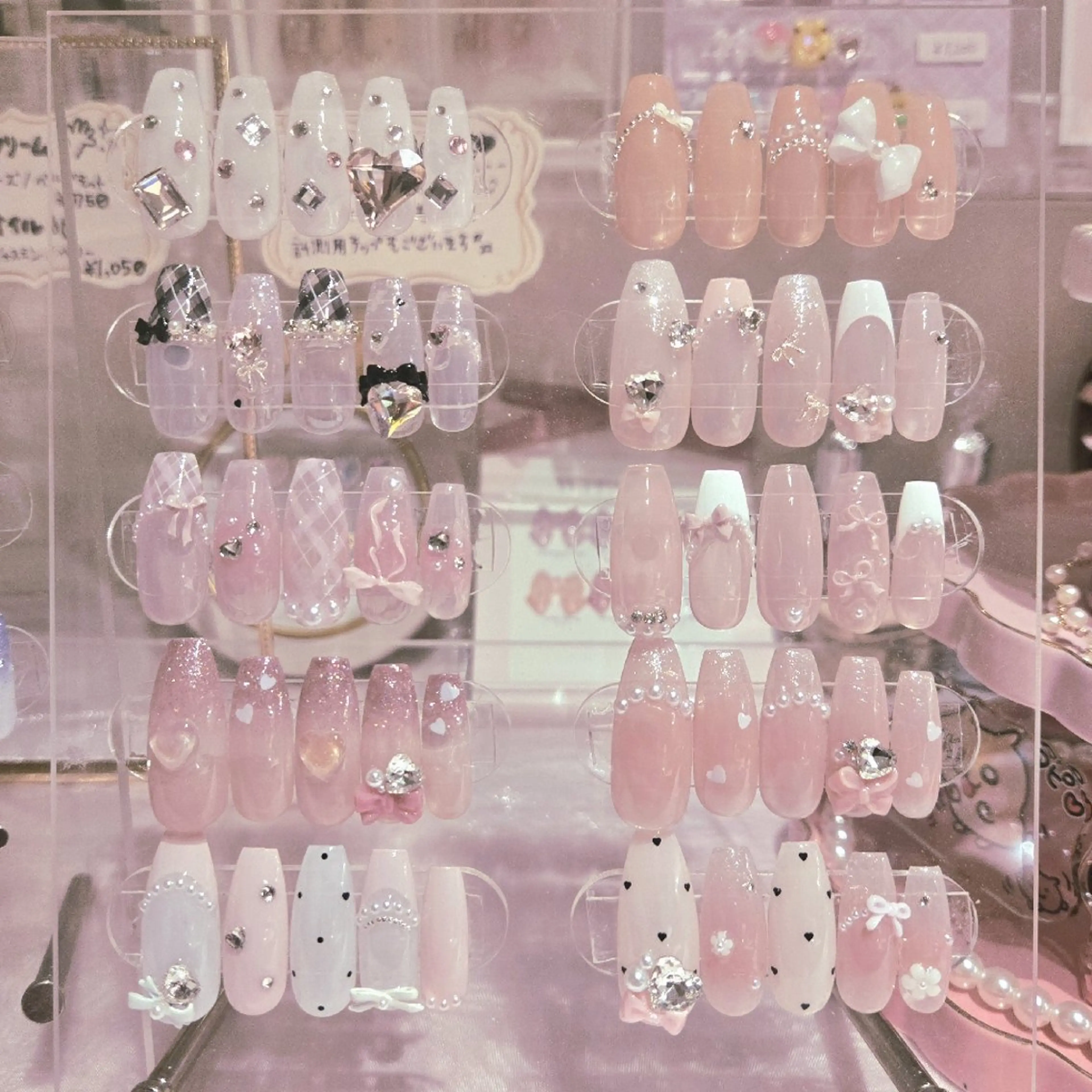 ネイル ドット フレンチネイル ガーリー ピンク リボン ハンドネイル miliy nail 🎀上尾のネイルデザイン