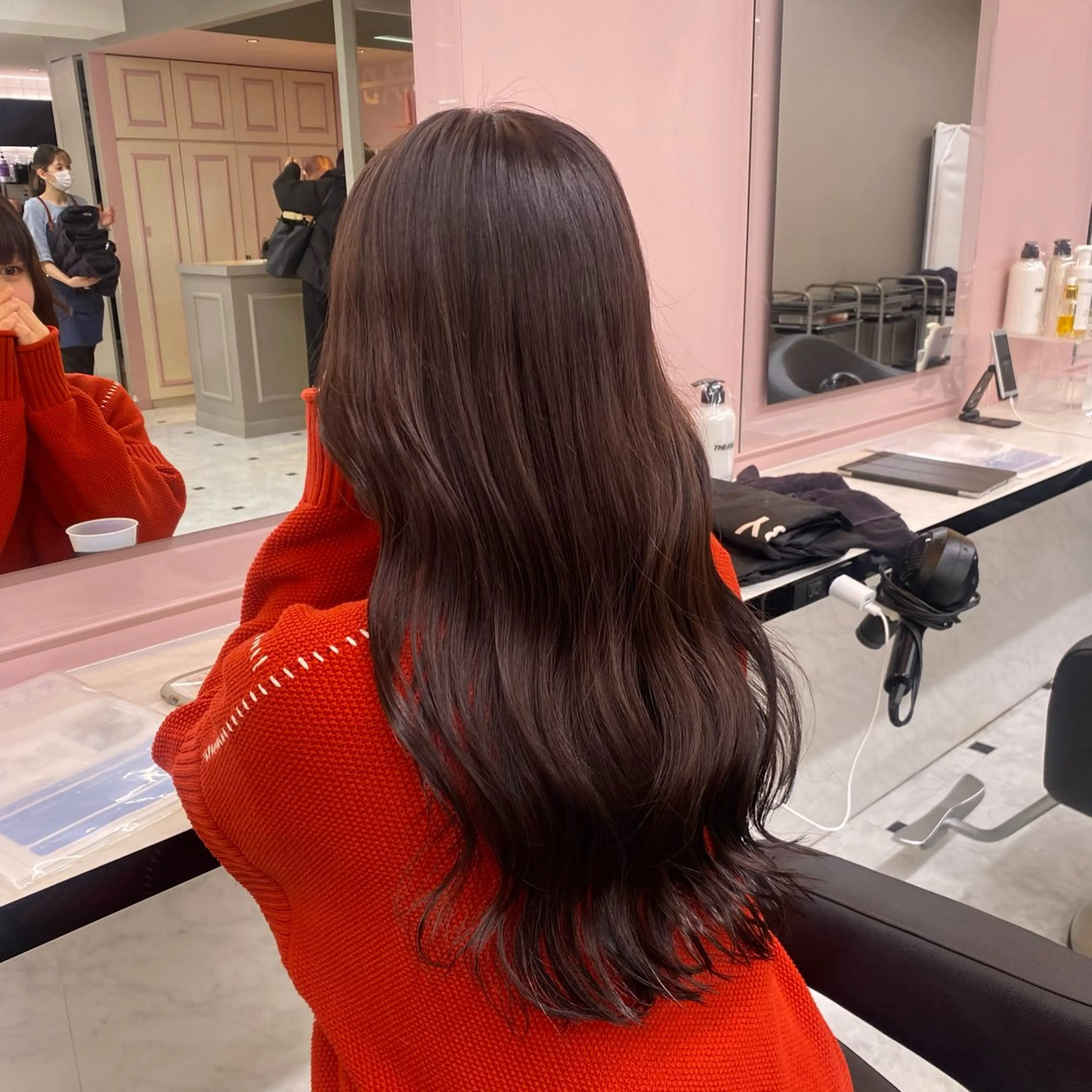 ロング カラー ブラウンカラー ココアブラウン 透明感ベージュカラー ♡上野♡AIのヘアスタイル