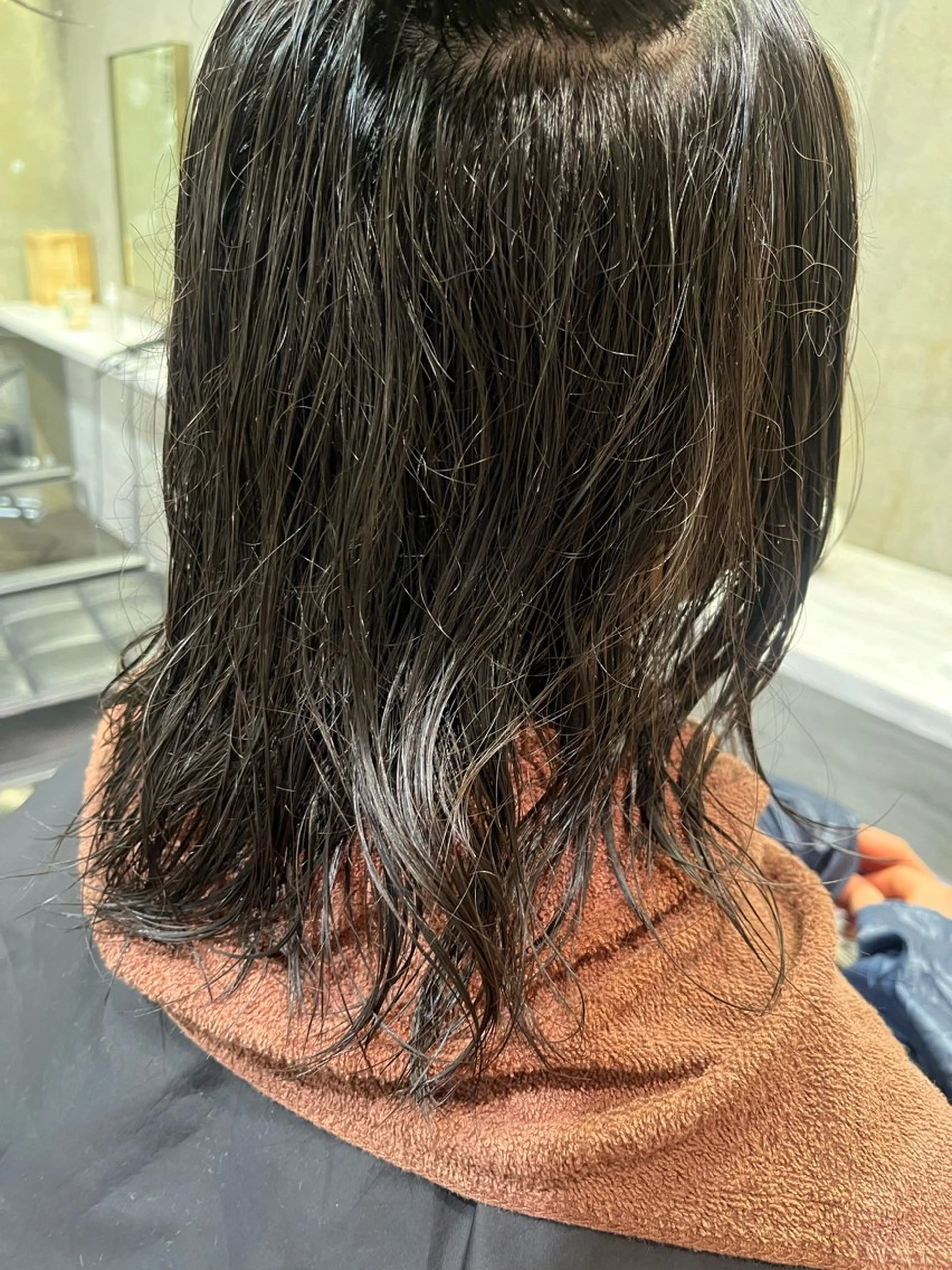 ミディアム パーマ くせ毛 フクシマ ココのヘアスタイル