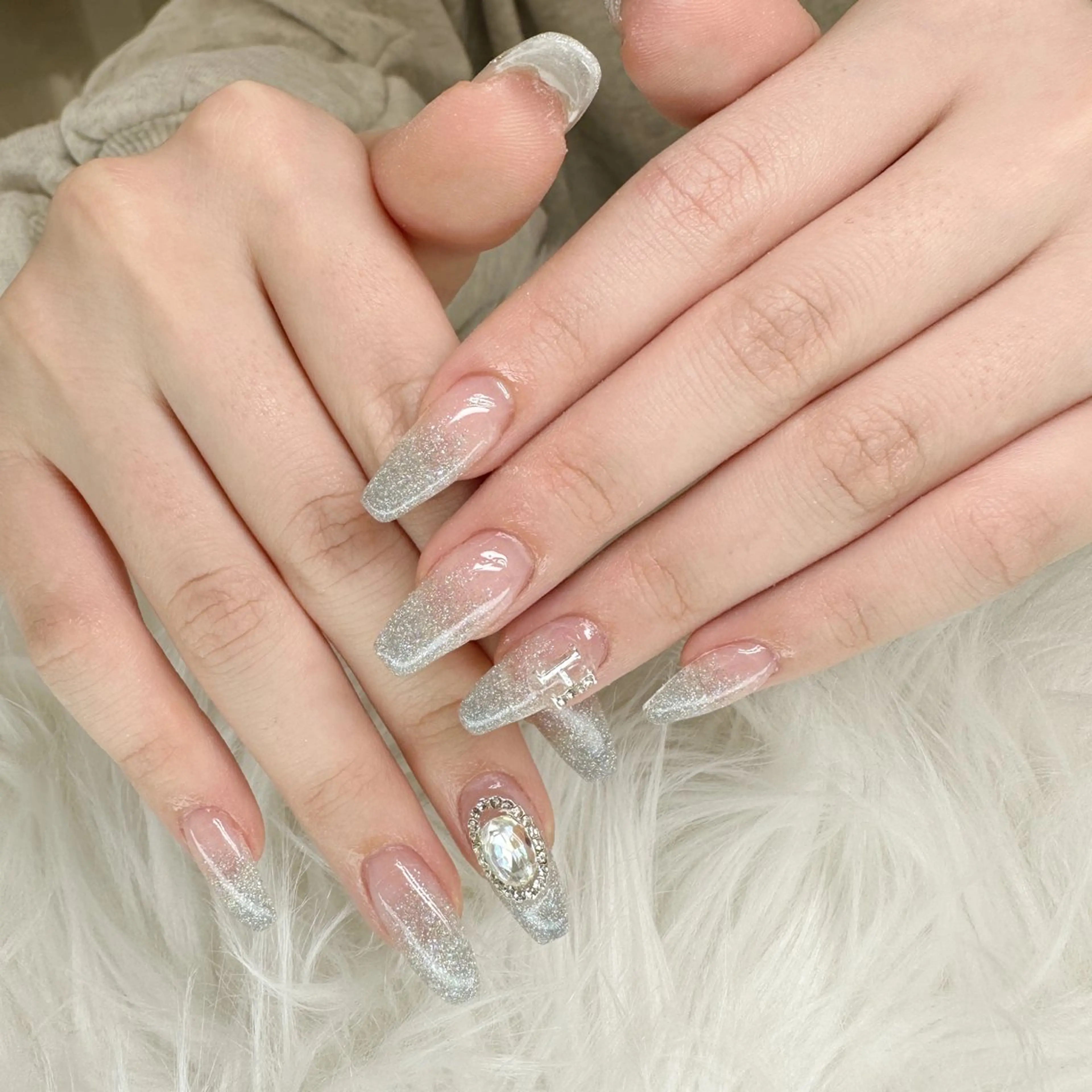 ネイル 長さ出し Le'a シズカのネイルデザイン