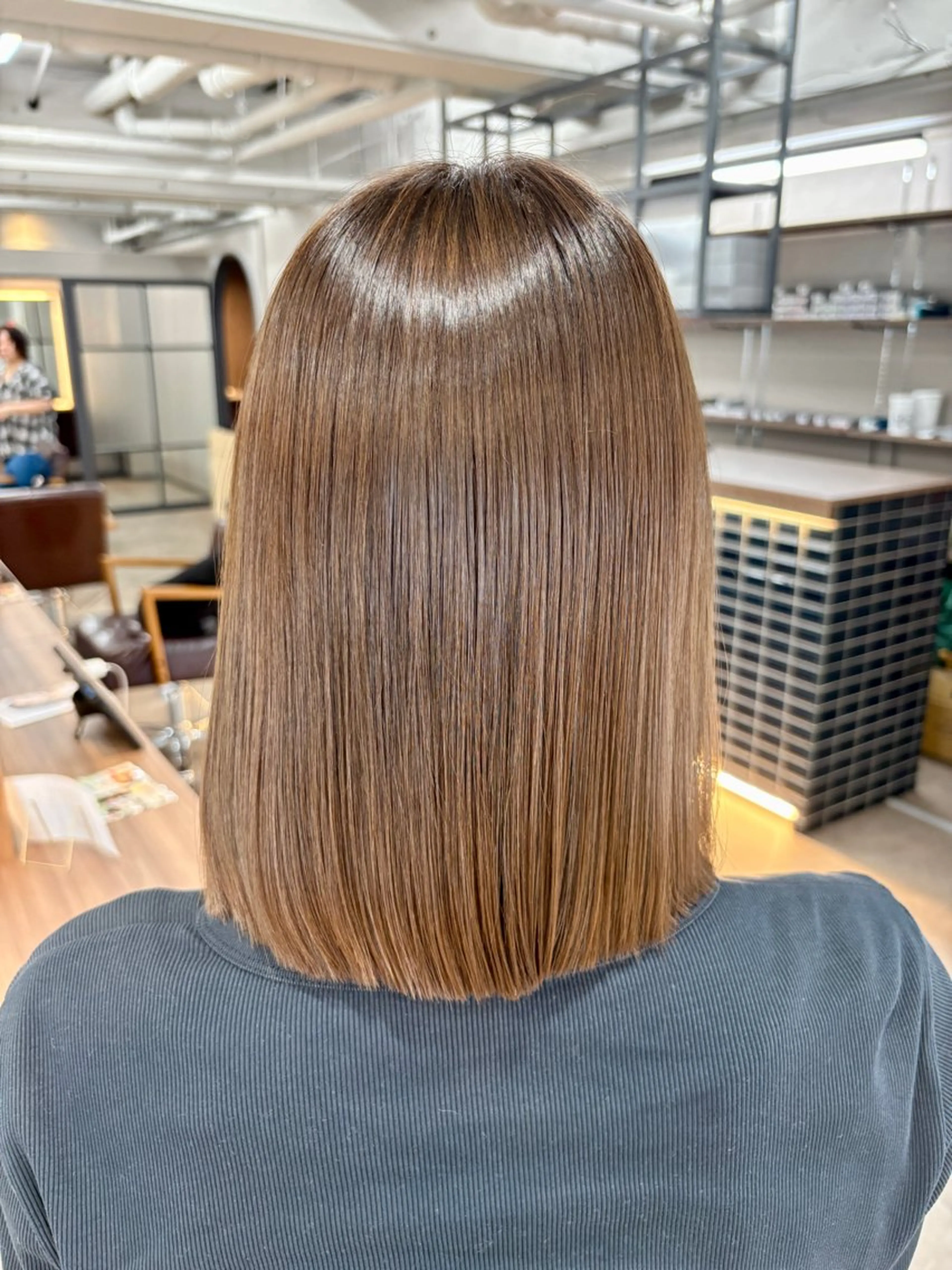 ミディアム ボブ 髪質改善 ヘアカラー 💎美髪特化／艶髪 ／世麗💎のヘアスタイル