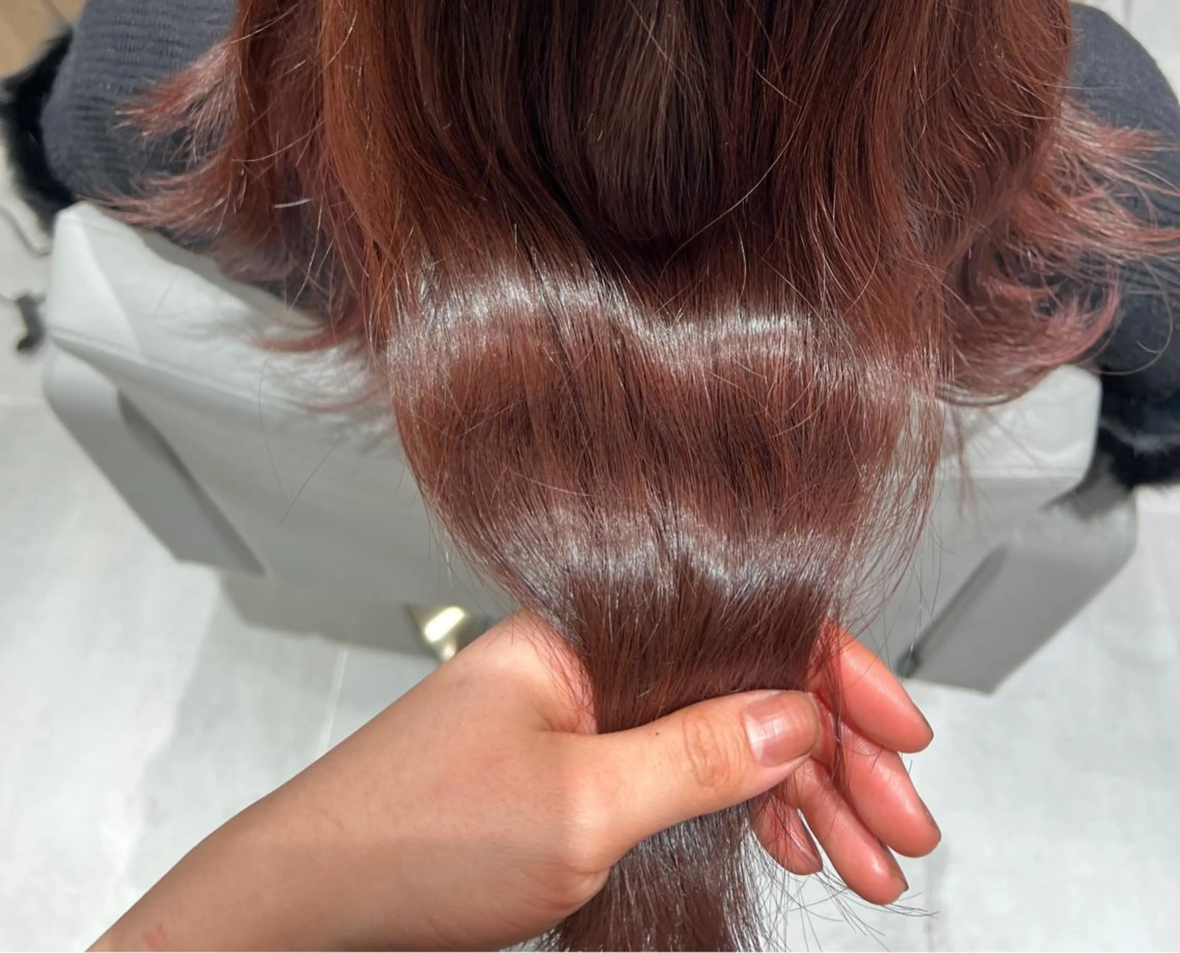 カラー ピンクカラー kako　ショート ボブのヘアスタイル