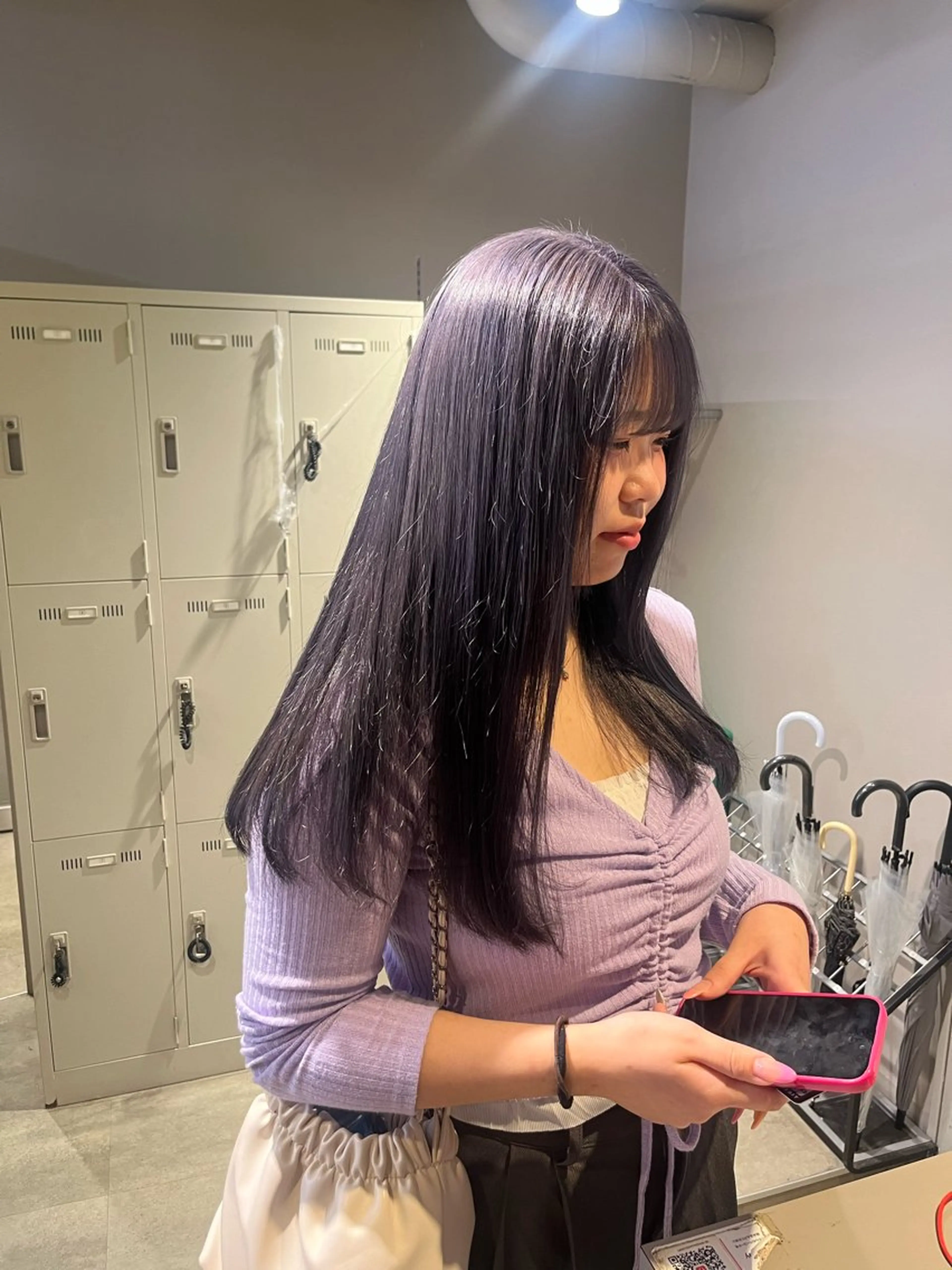 セミロング ヘアカラー トリートメント ヘッドスパ ヘアセット 寒色＆ブリーチ特化 寒色MiOのヘアスタイル