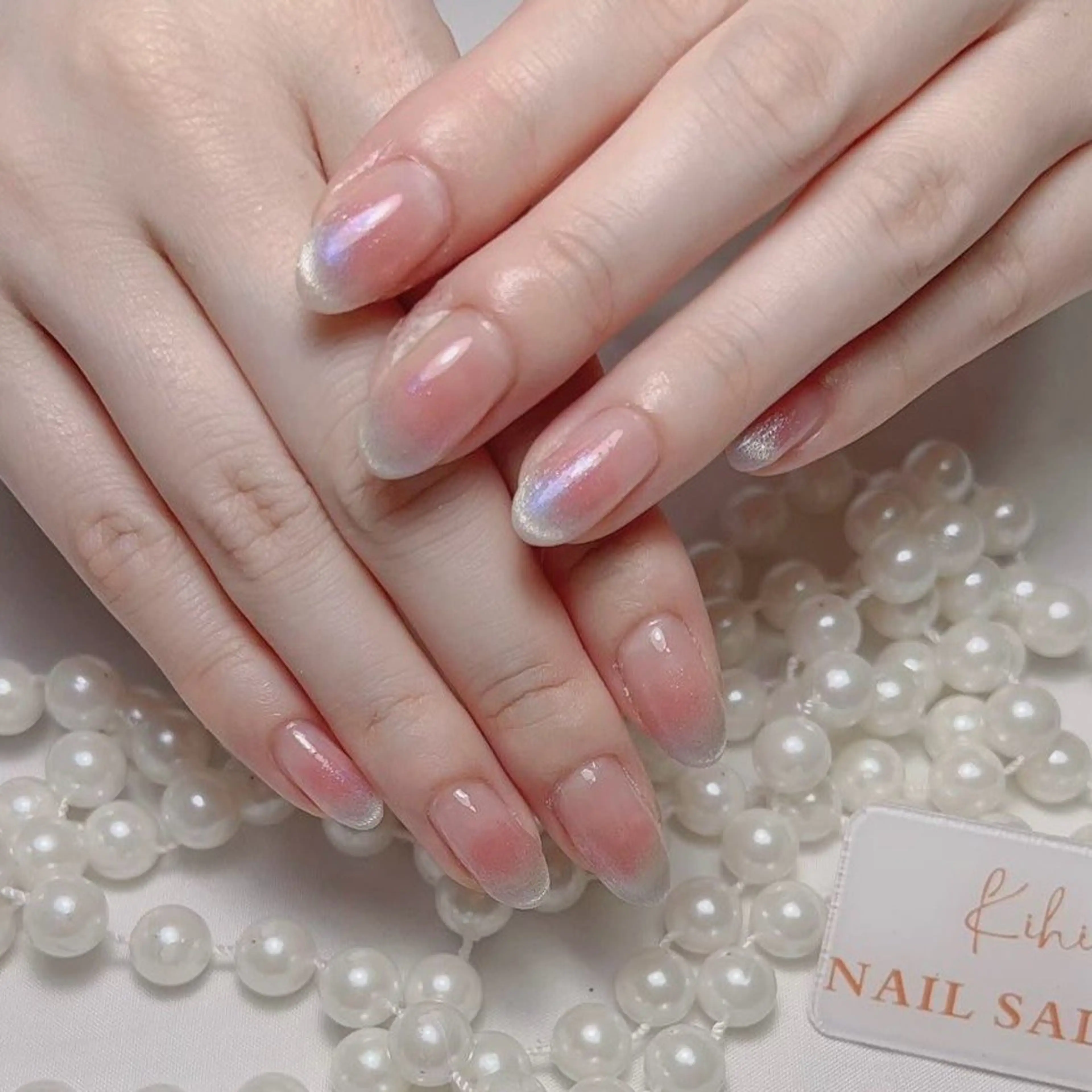 ネイル アートネイル フレンチネイル ジェルネイル グラデーション 韓国ネイル ハンドネイル 💕鈴木ユリ パラジェル/オフ無料のネイルデザイン