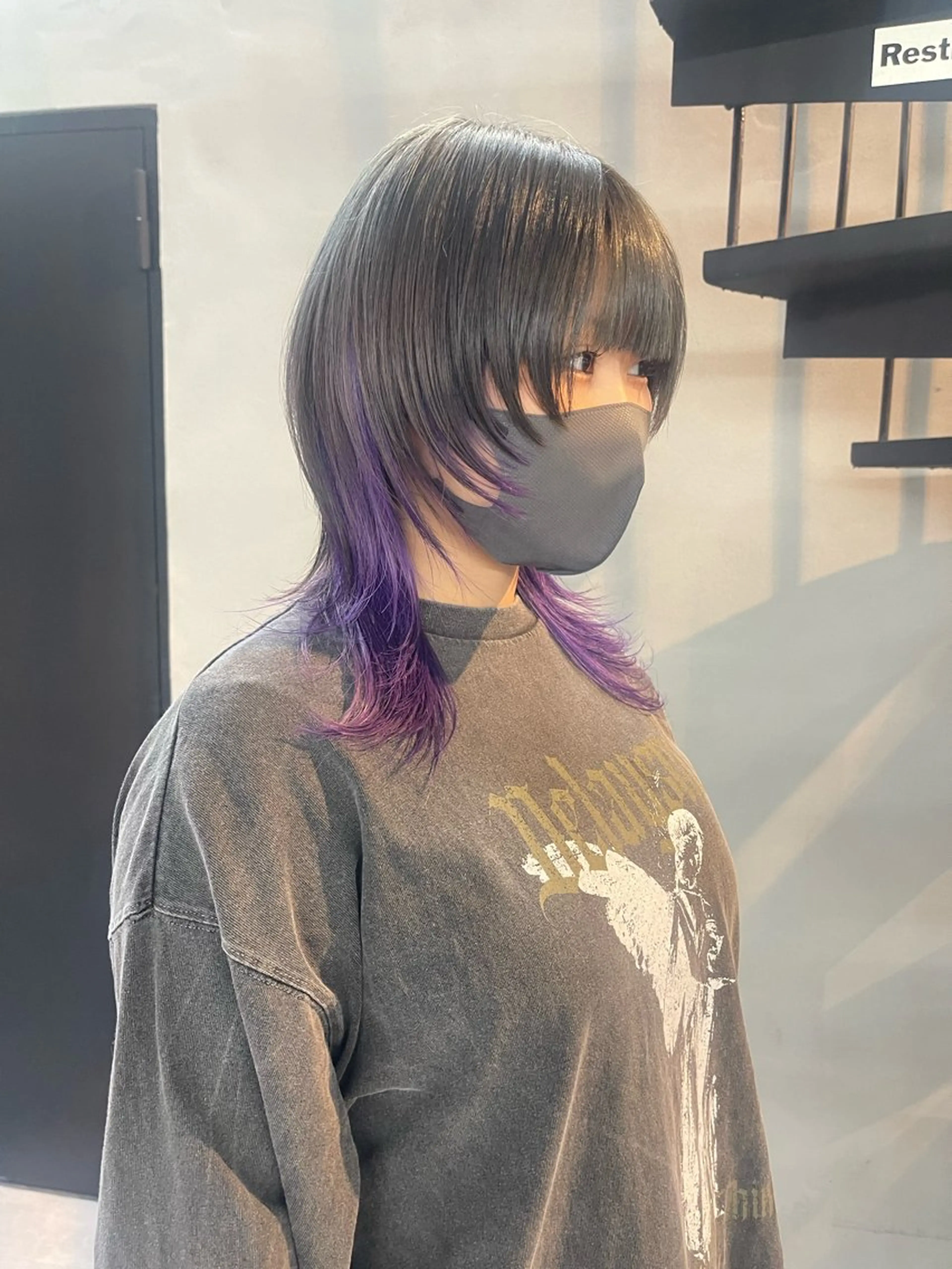 ミディアム ウルフカット カット ヘアカラー 柏 ウルフ/レイヤー 田中佐和🐺のヘアスタイル