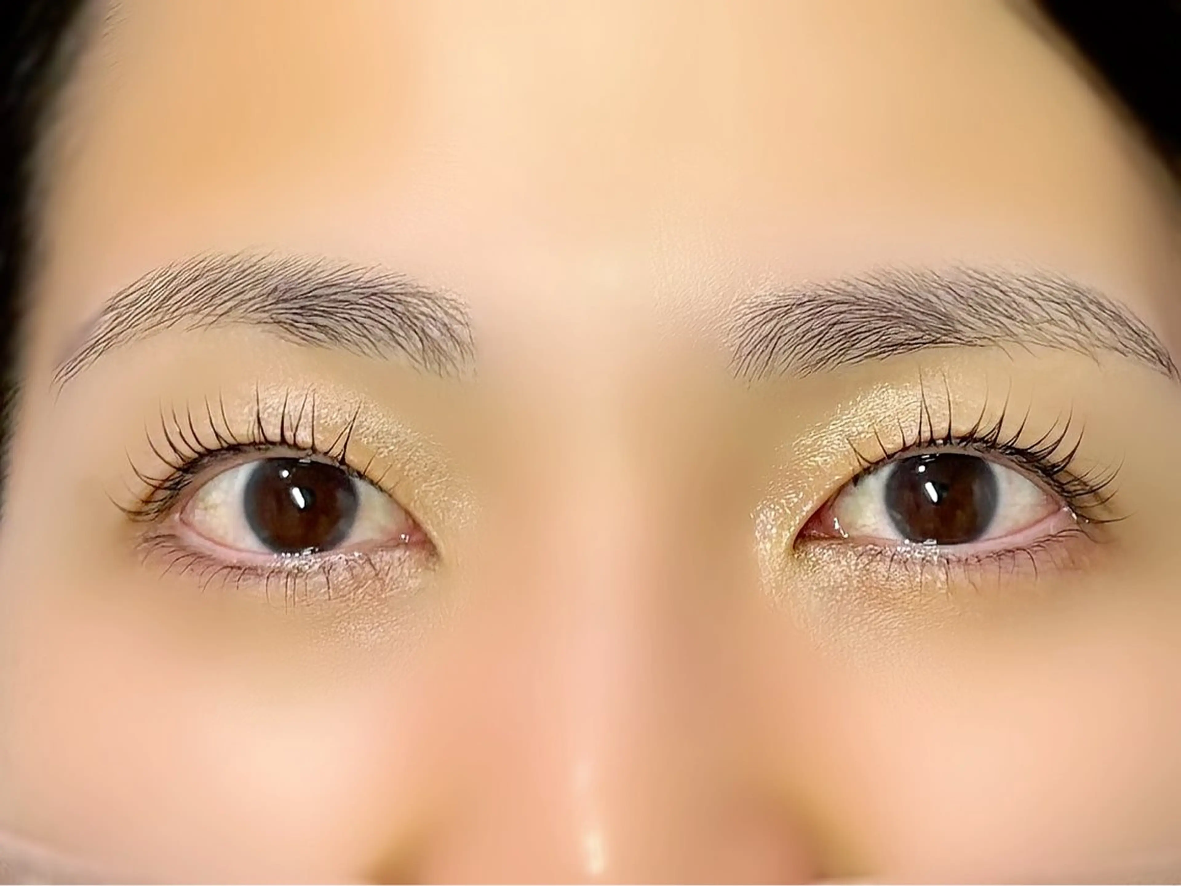 眉毛ワックス✨️間引き、カット、お化粧込み＋まつ毛パーマ上下(アイシャンプー付)パリジェンヌ、マイラミ変更可♡の写真