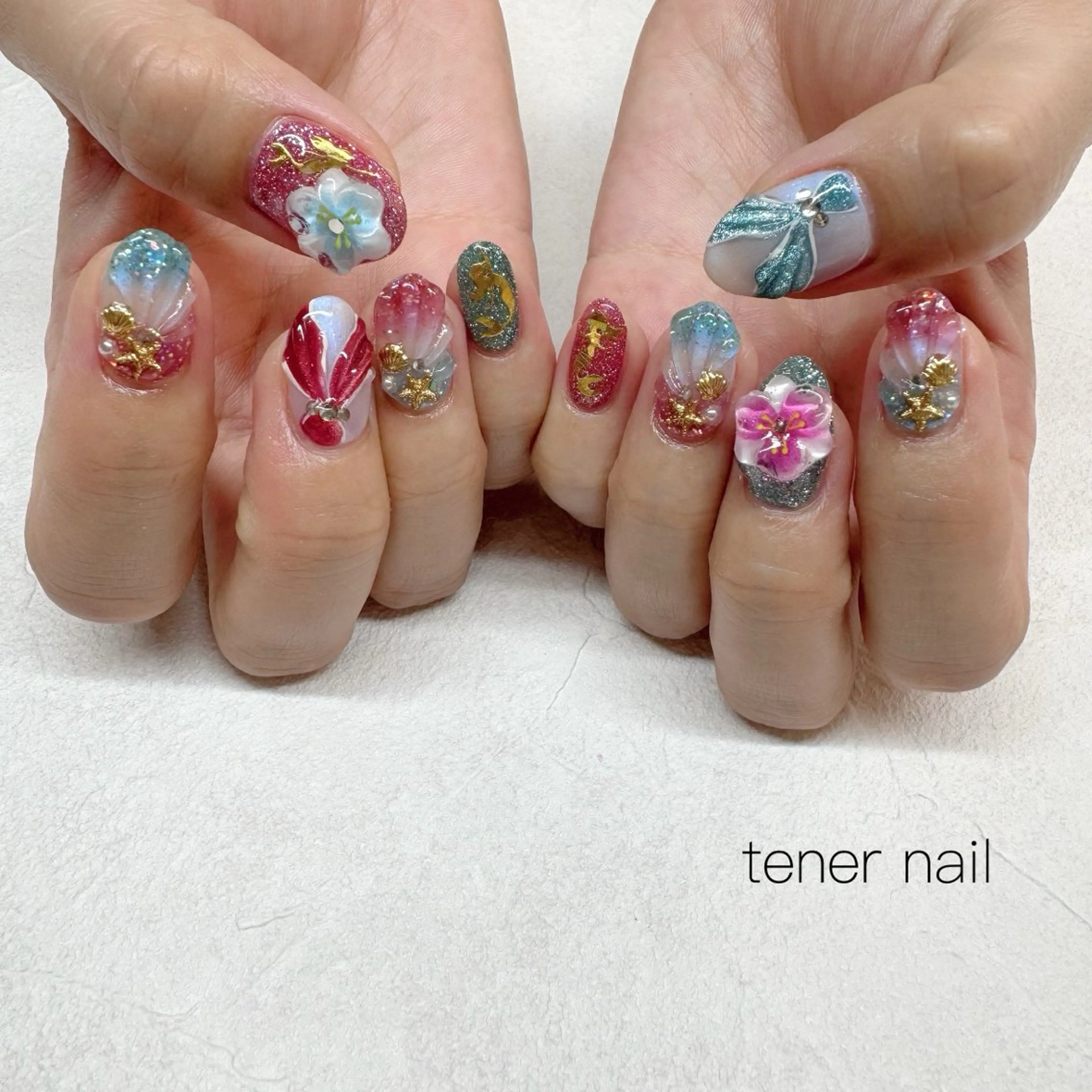 ネイル フラッシュネイル ラメ(グリッター) ハンドネイル tener  nail  テネルネイル所属・テネルネイル tener nailのネイルデザイン