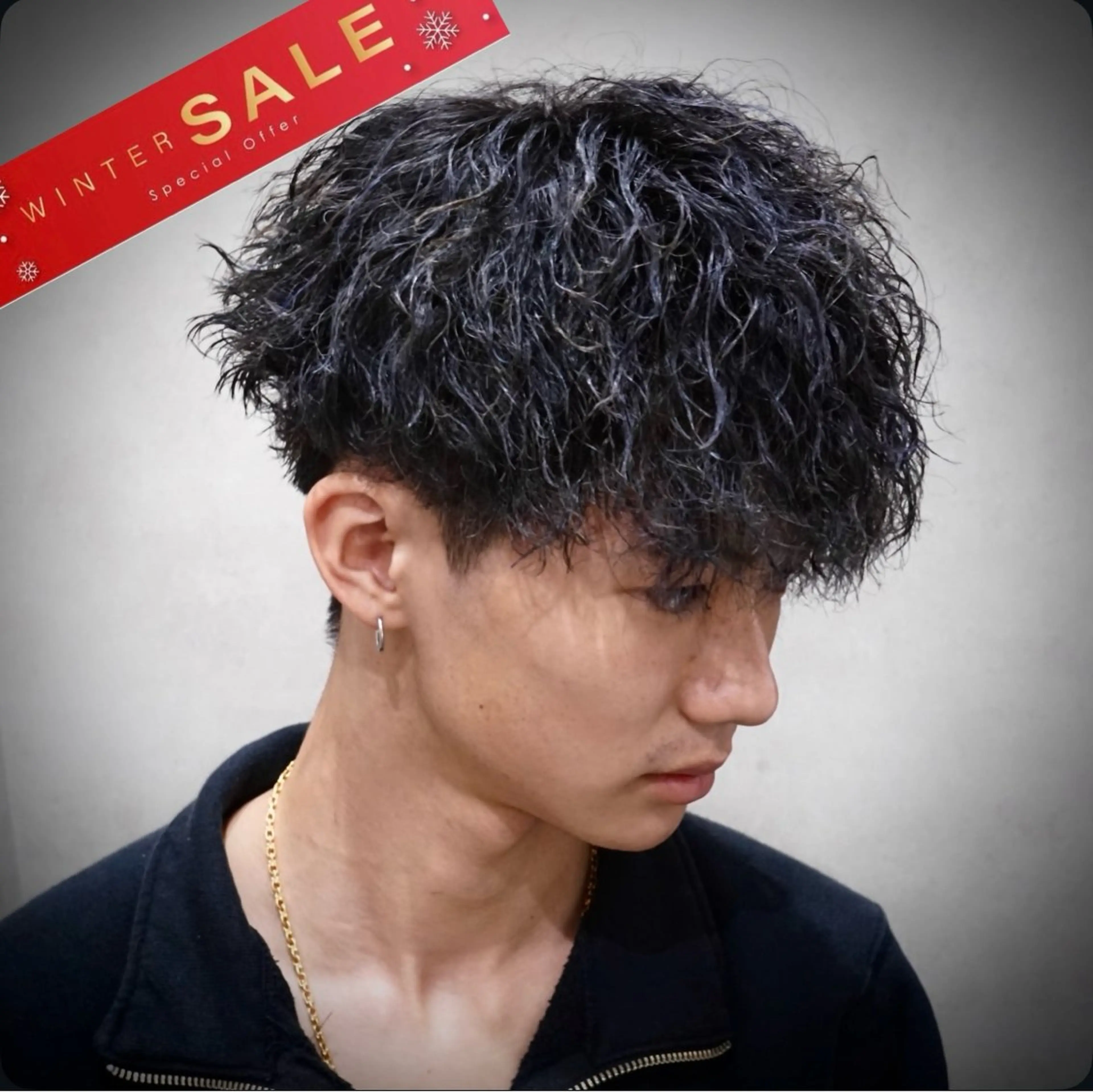 【12月限定】🔥メンズカット＋選べるパーマ🔥ダメージ最小で持続力UP✨朝のセット5分短縮💨年始前に垢抜けよの写真