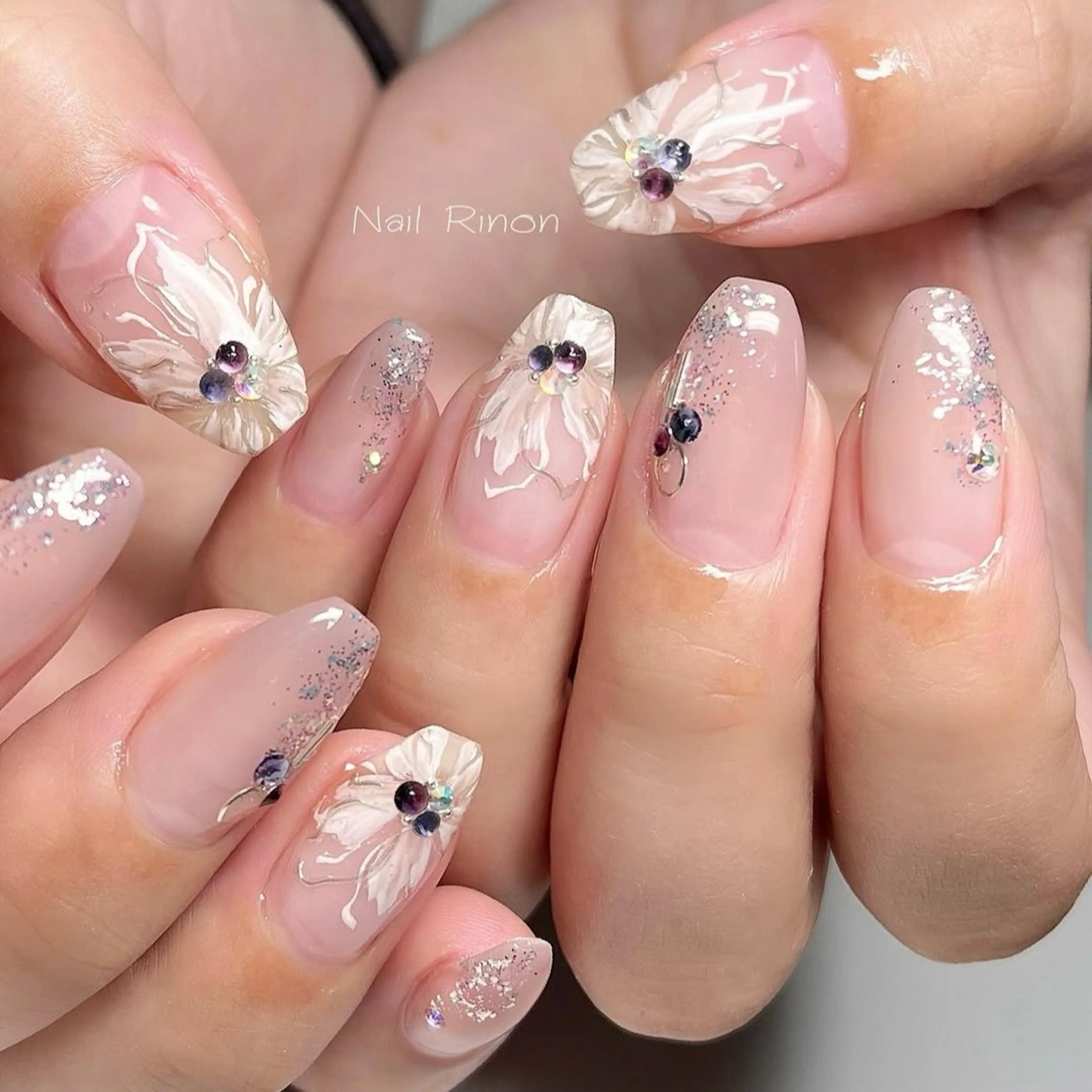 ネイル フラワーネイル ハンドネイル Nail Rinonのネイルデザイン