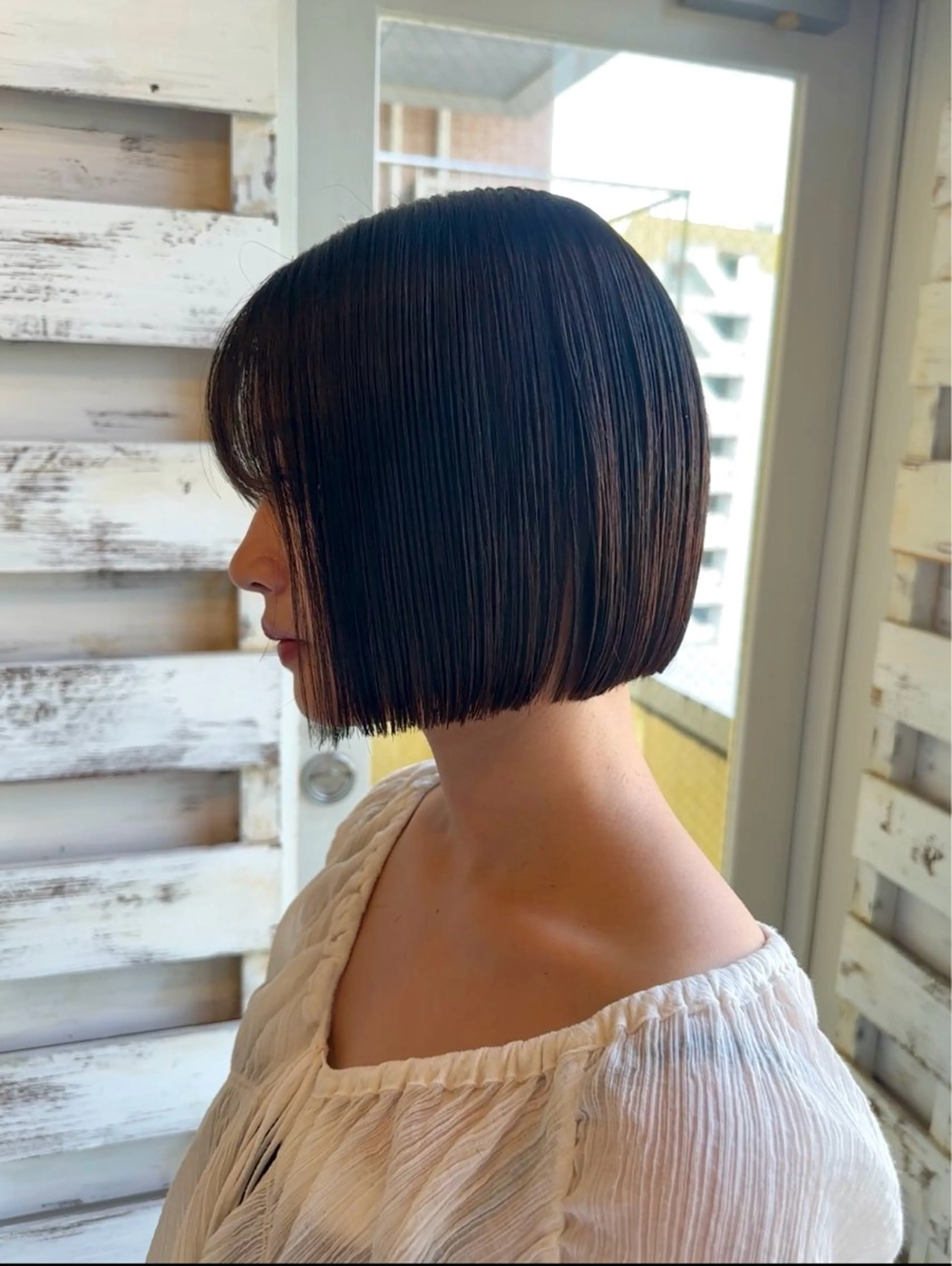 ショート 切りっぱなしボブ ボブ カット Y U  Iのヘアスタイル