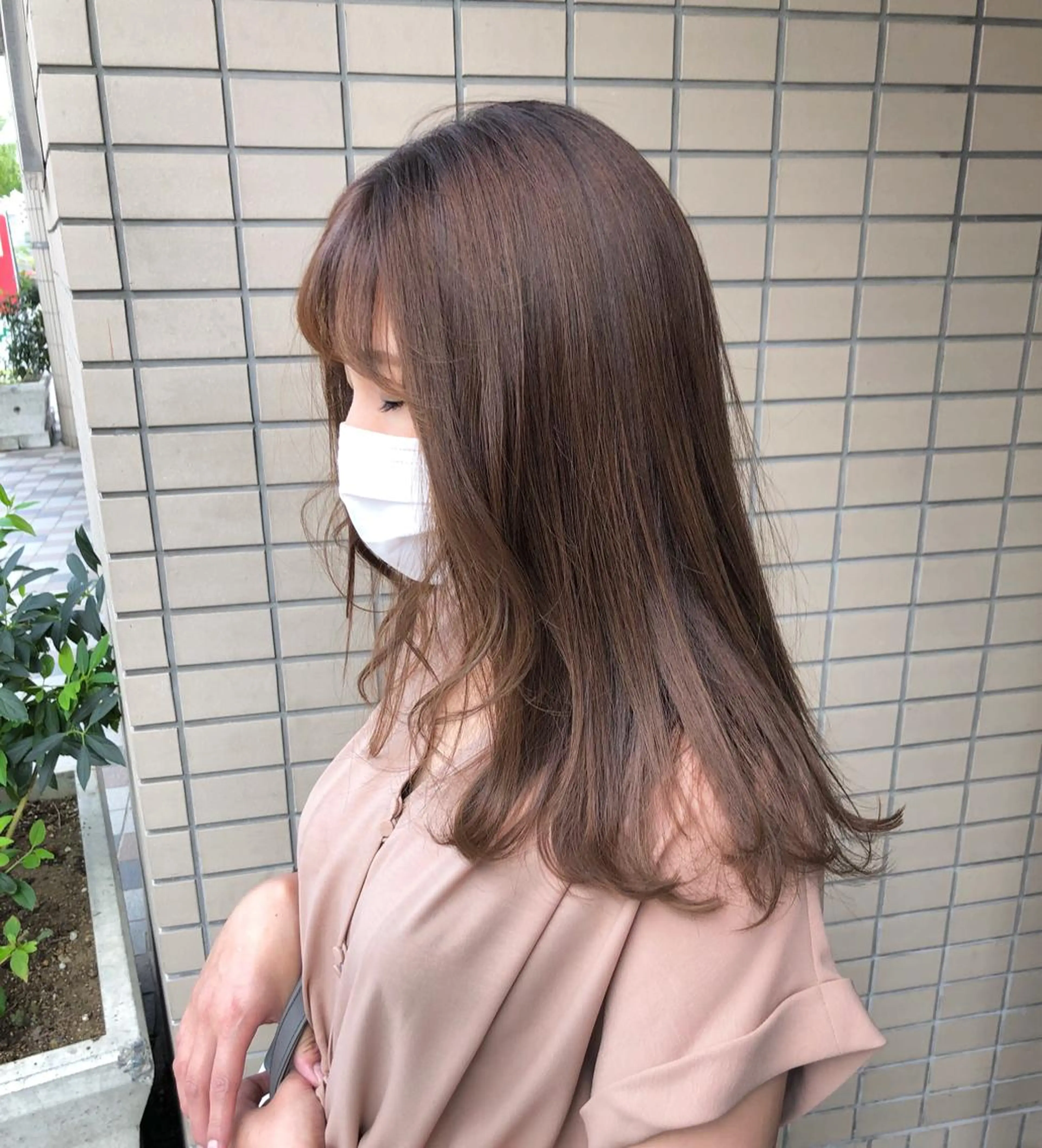 ロング ラベンダーベージュ キノシタ ナオユキのヘアスタイル