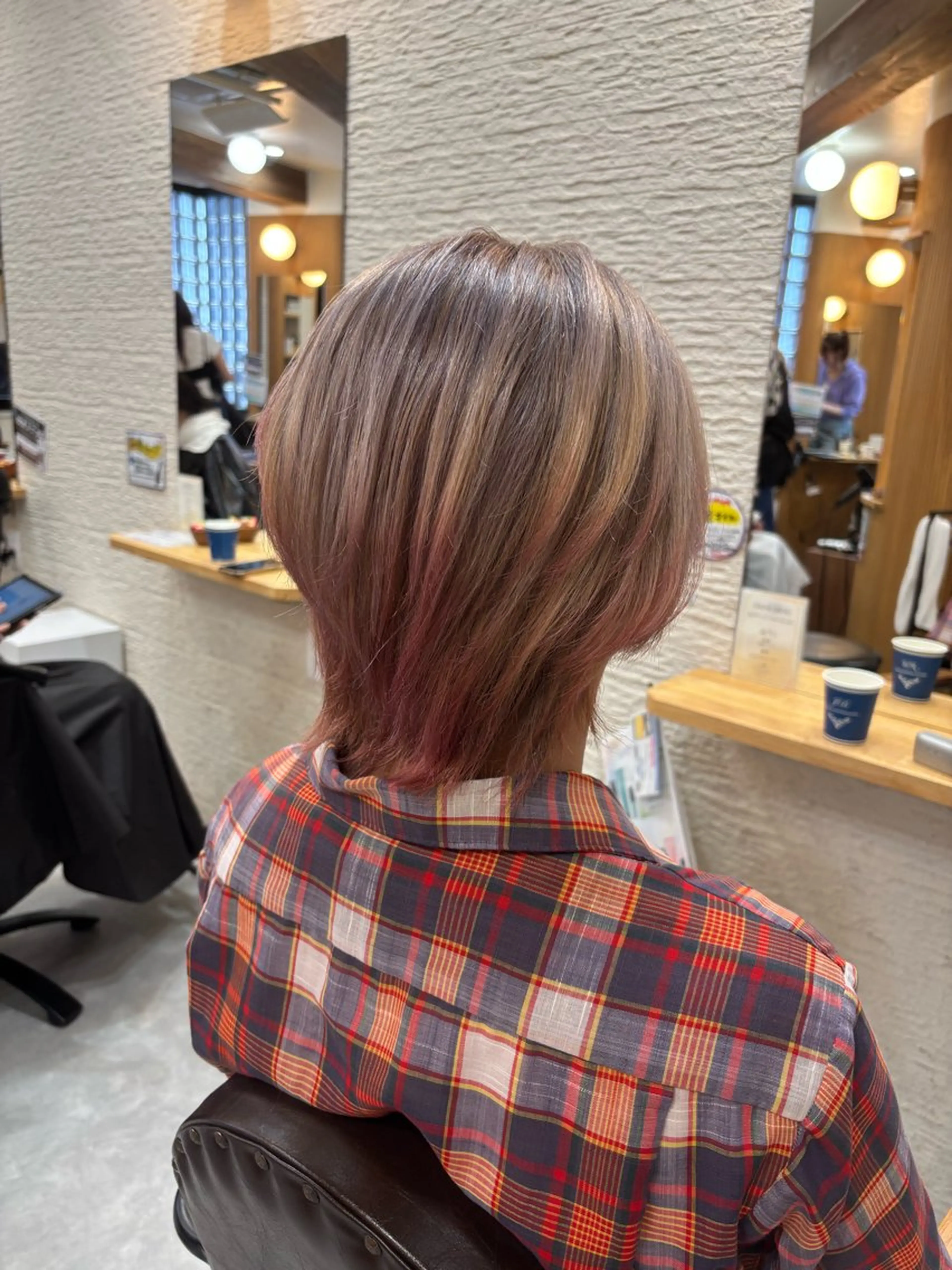 ショート カラー メンズ デザインカラー カット ヘアカラー ROPE 💎かなみ💎のヘアスタイル