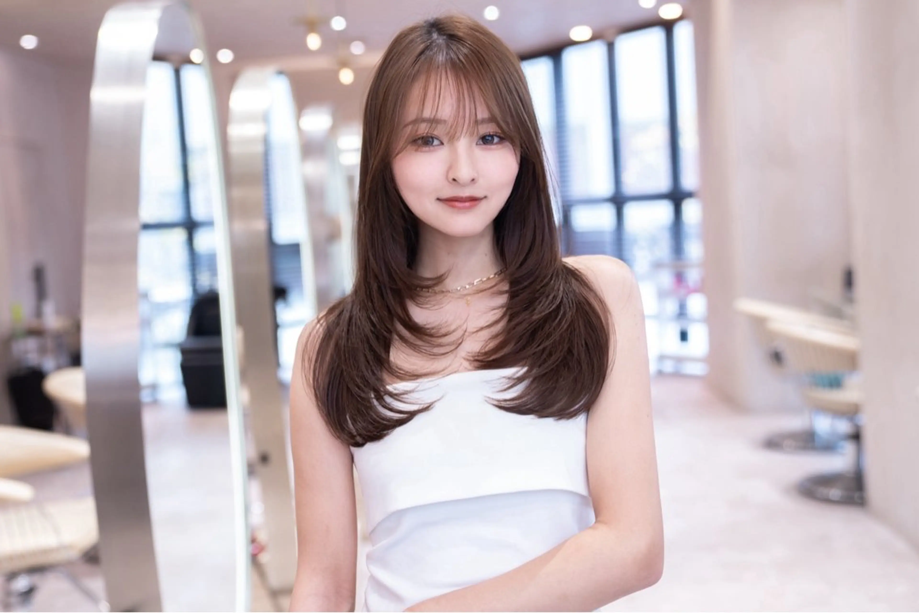 ロング カラー カット トリートメント ヘッドスパ ヘアセット 新宿/透明感カラー ×艶髪TR/SAYAのヘアスタイル