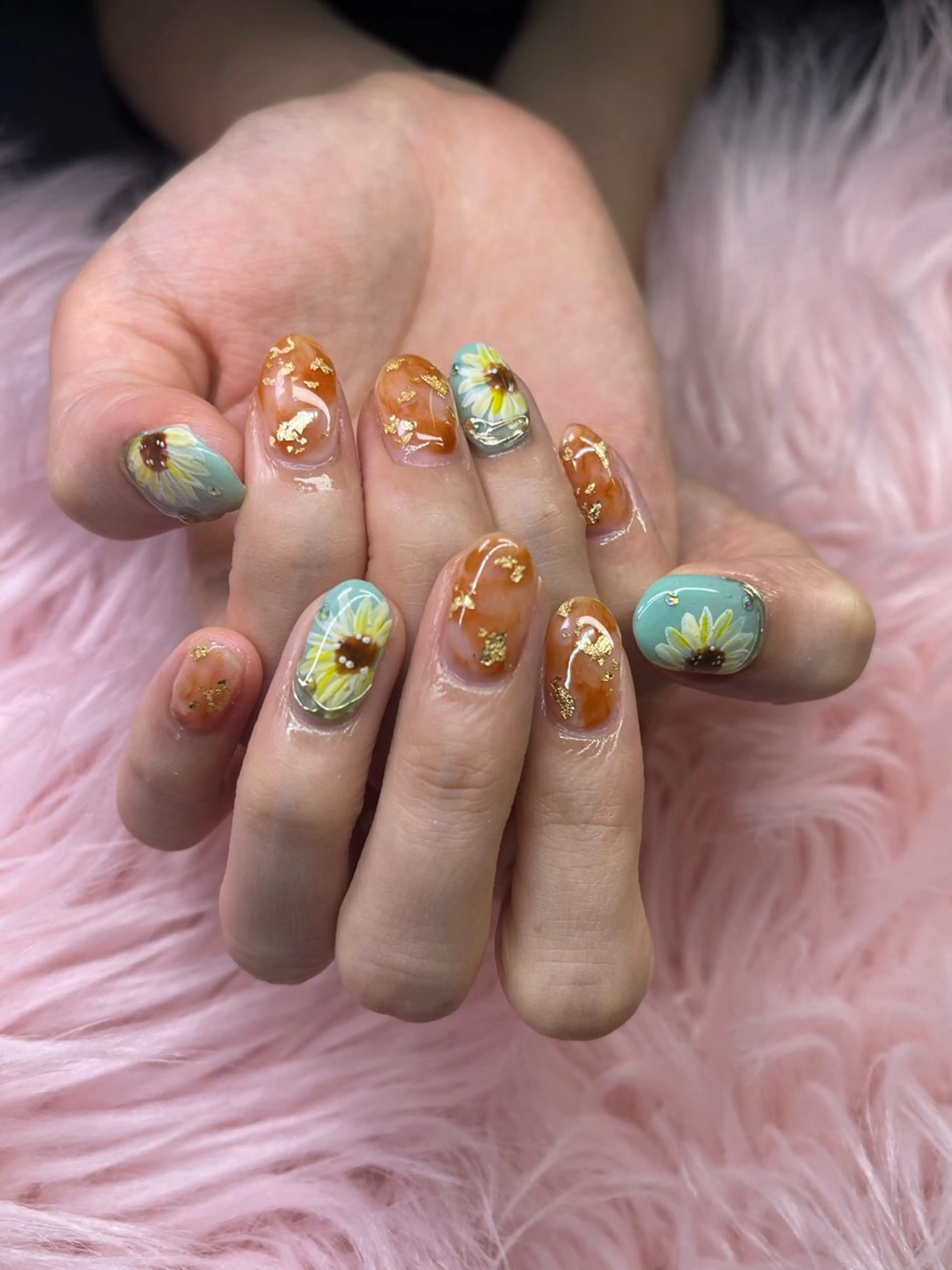 ネイル ブルー ネイルサロンキュアイスト所属・キュアイスト アコパラジェル調布のネイルデザイン