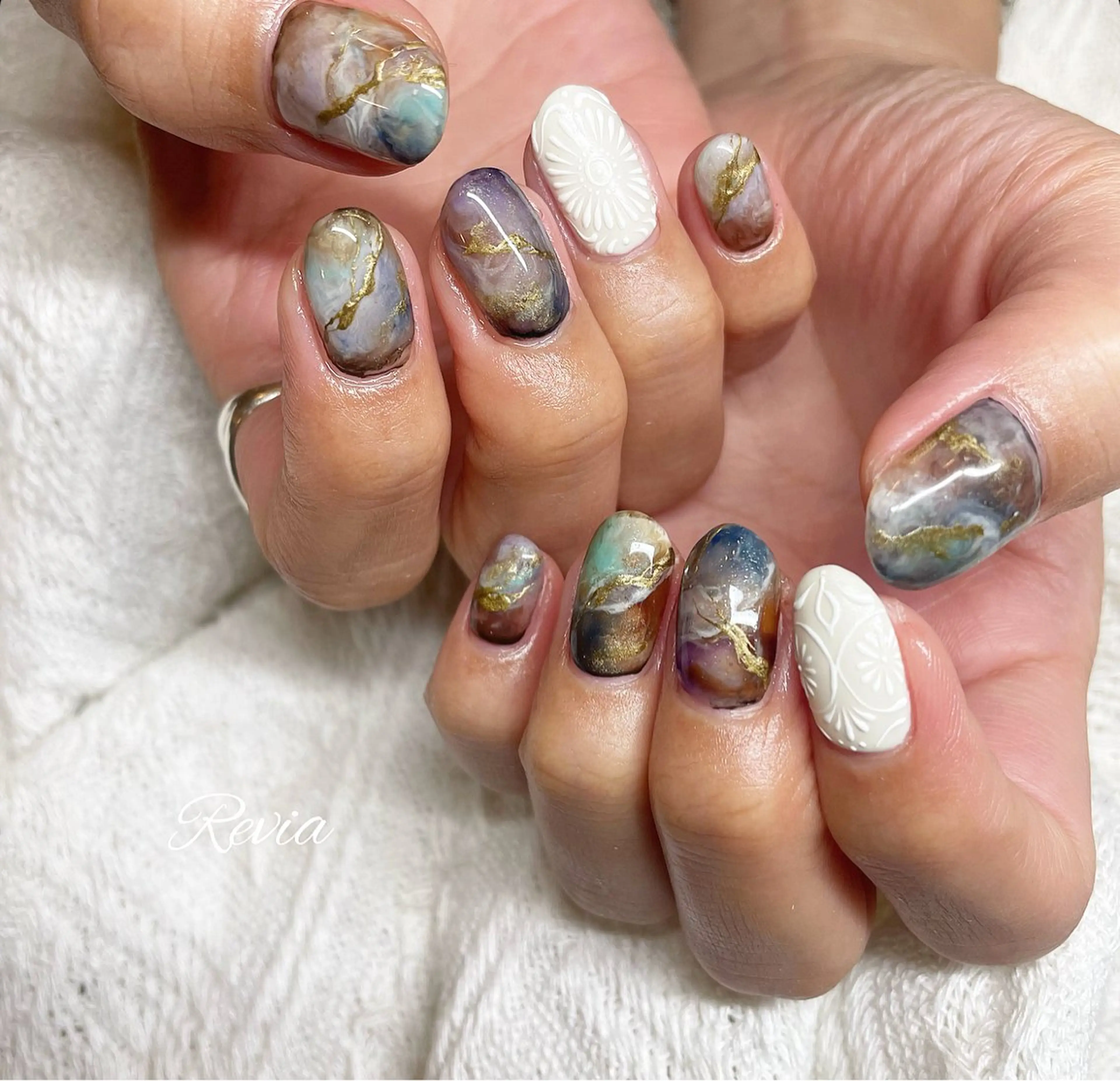 ネイル ハンドネイル revia所属・ERI Nailistのネイルデザイン