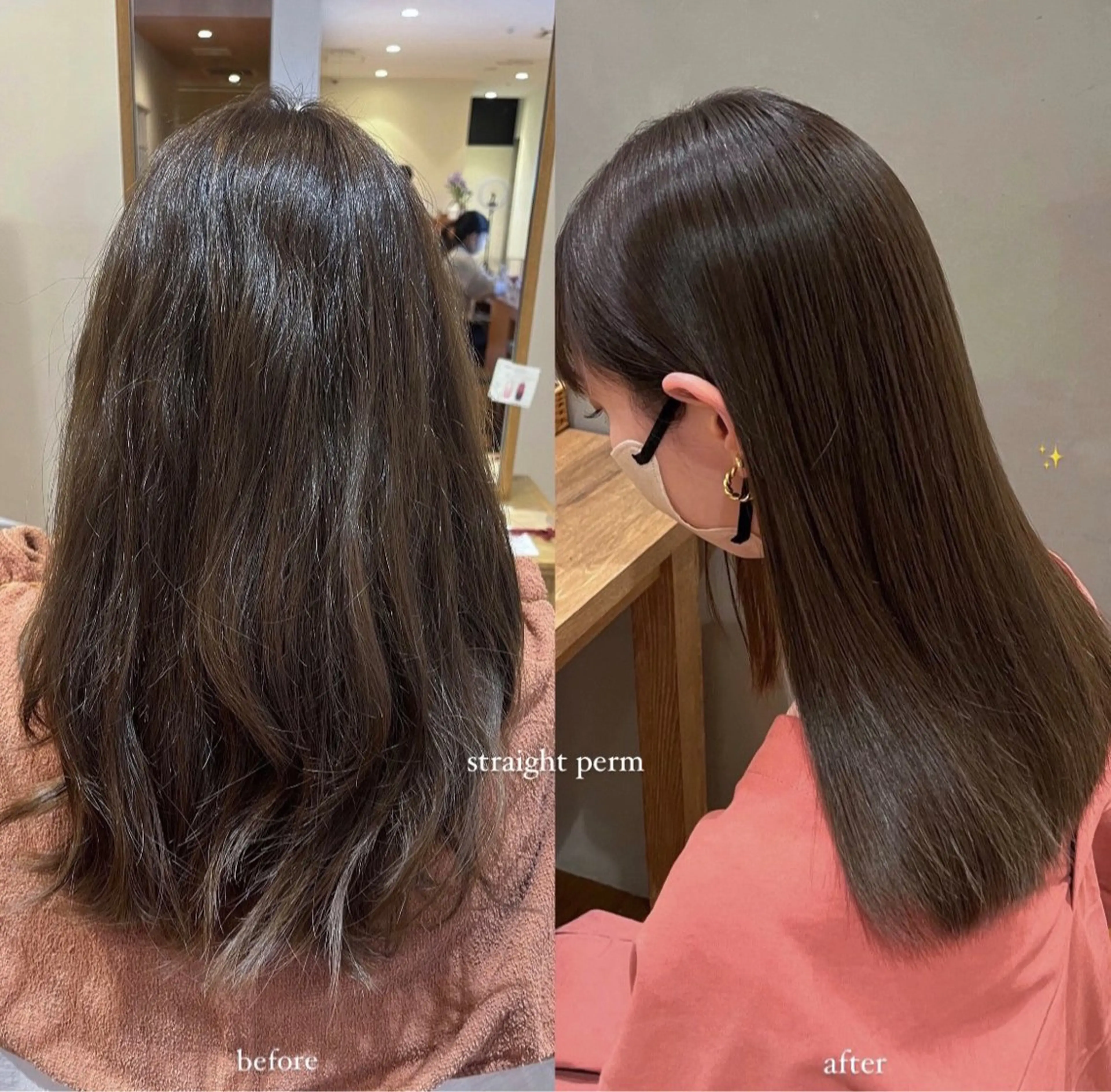 セミロング セミロングパーマ グレージュ🐰透明感 カラー🫧akihoのヘアスタイル