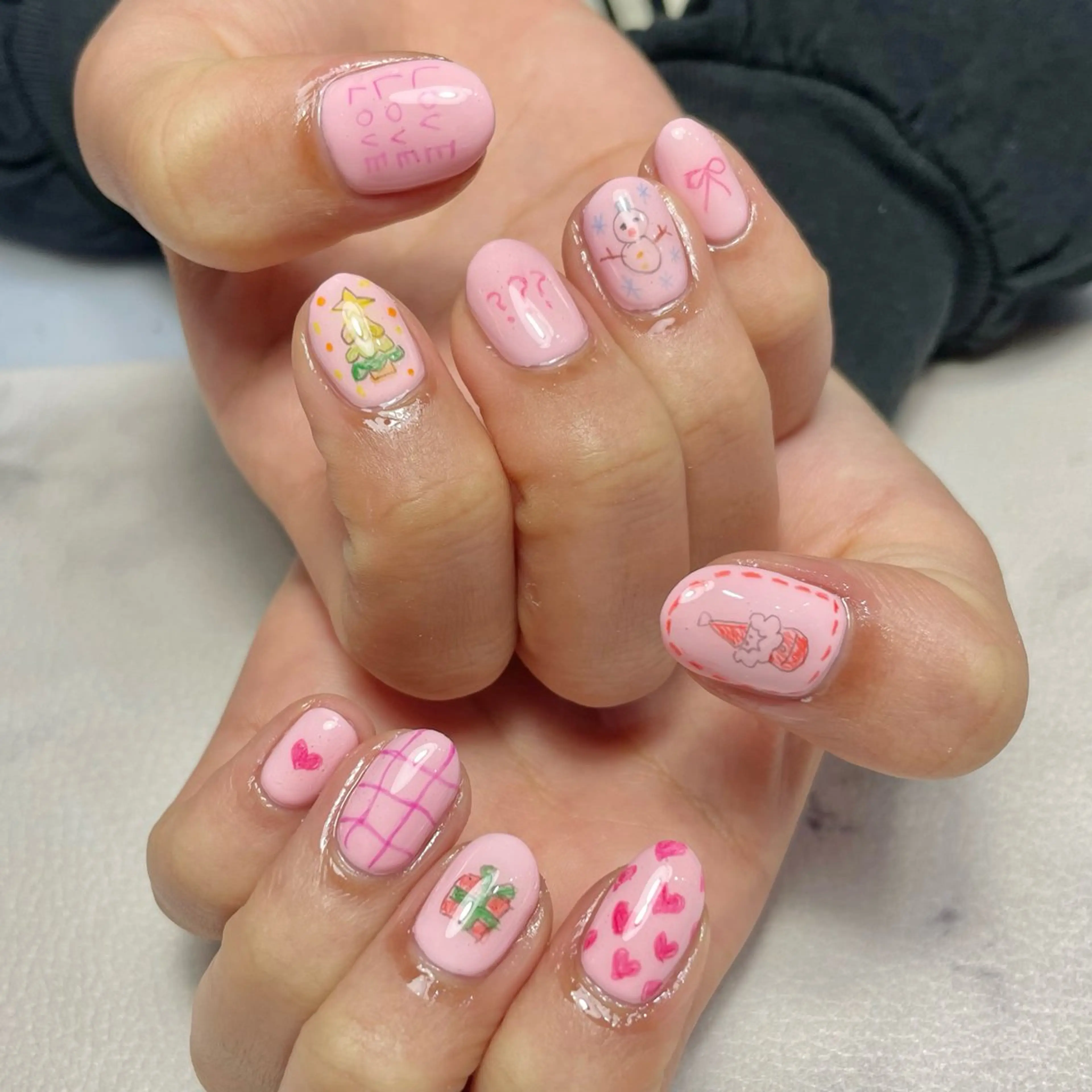 ネイル アートネイル 冬ネイル クリスマス ハンドネイル 堀内 美里のネイルデザイン