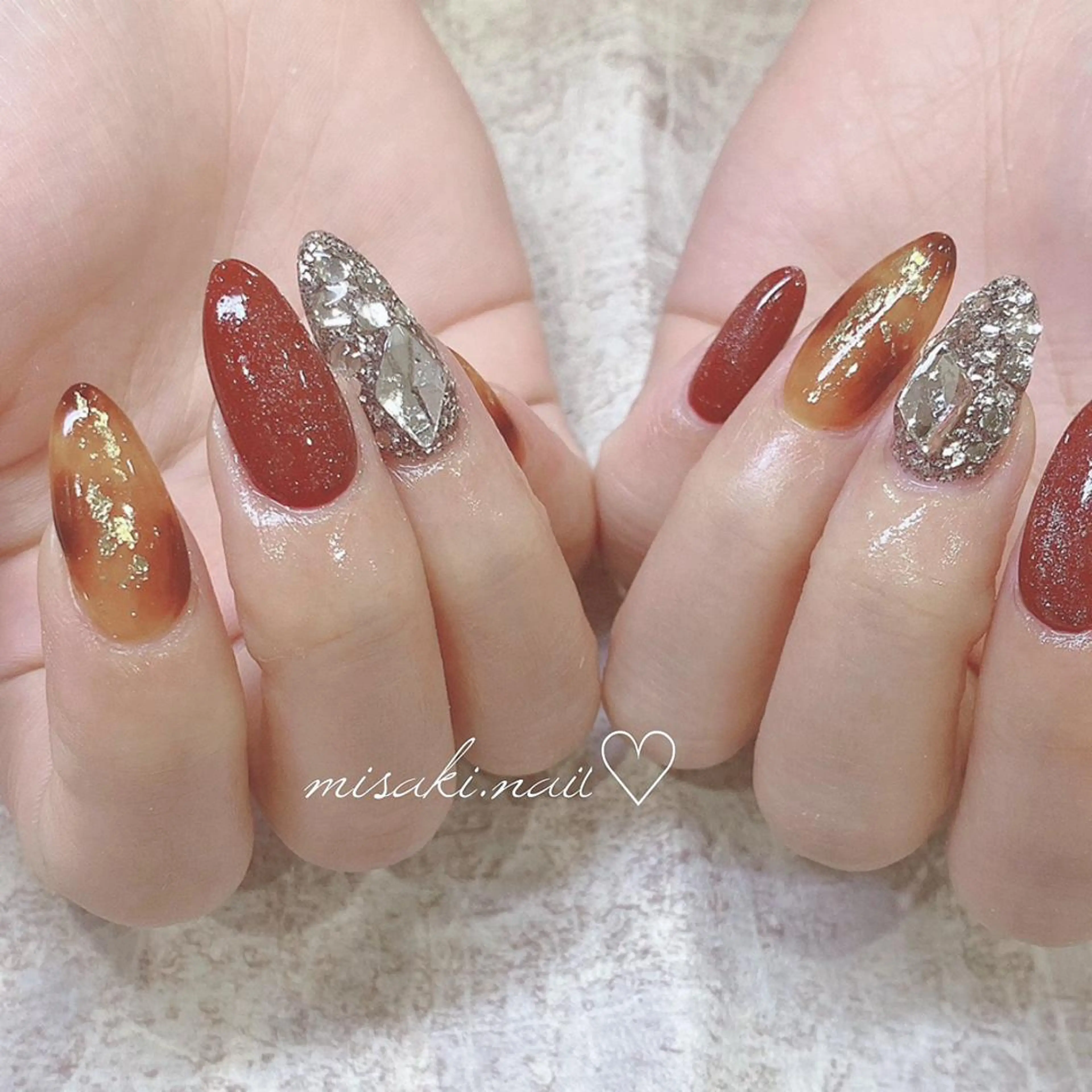 ネイル 韓国ネイル ワンホンネイル ハンドネイル nailsalon miinailsのネイルデザイン