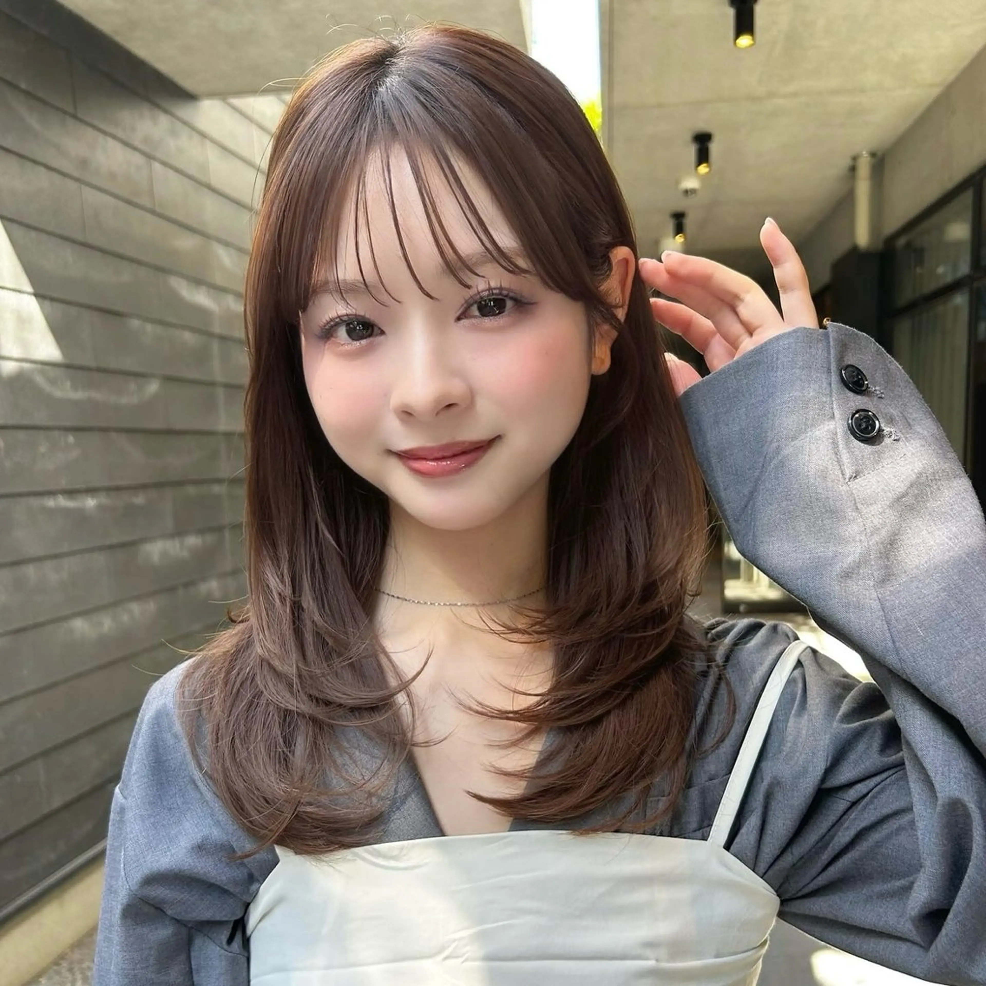 セミロング レイヤーカット カット ヘアカラー トリートメント 🌸透明感/レイヤー / 栗林 彩🌸のヘアスタイル