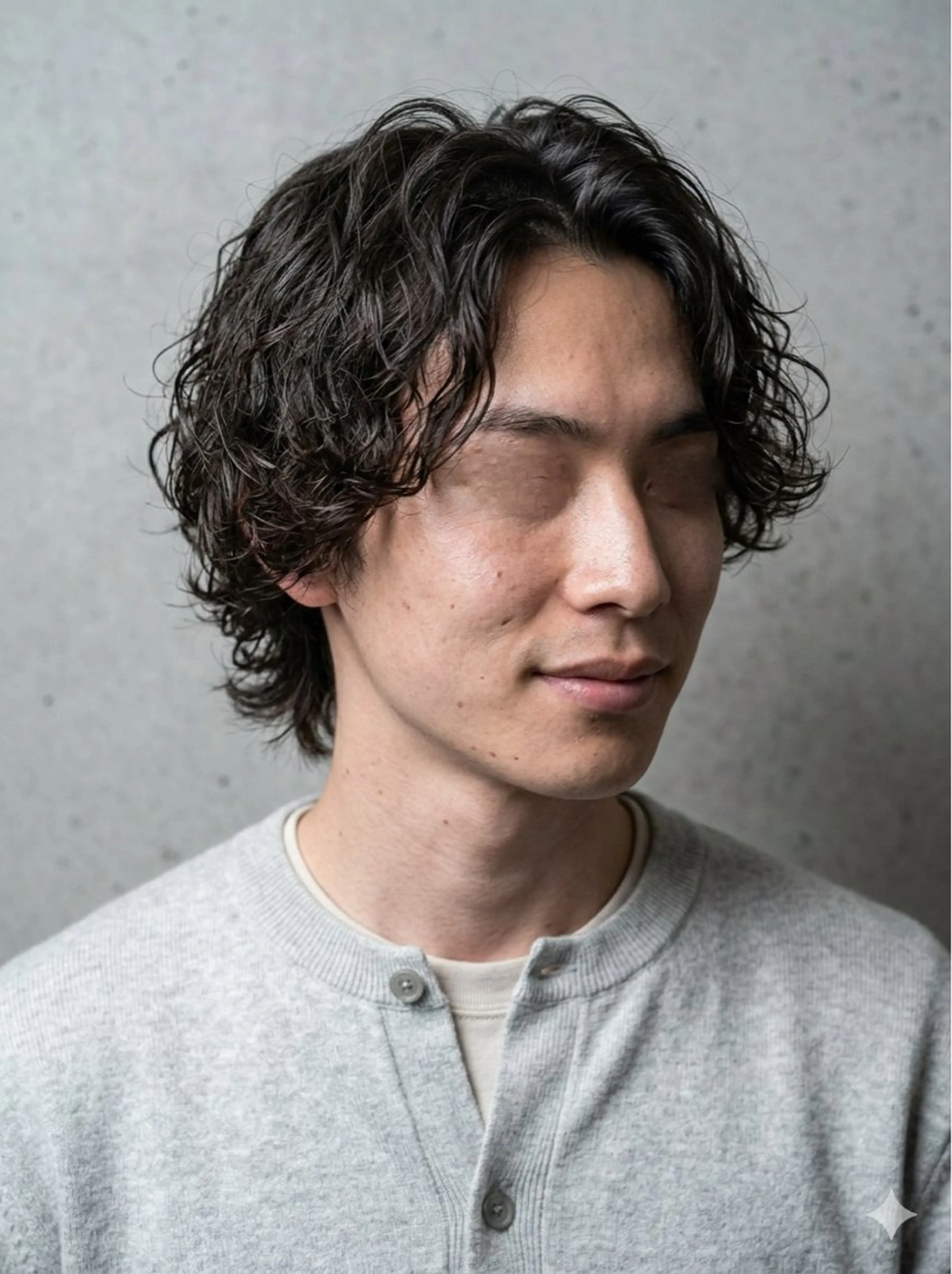 ショート パーマ メンズ ツーブロック カット パーマ 大人メンズパーマ /石川瑠青のヘアスタイル