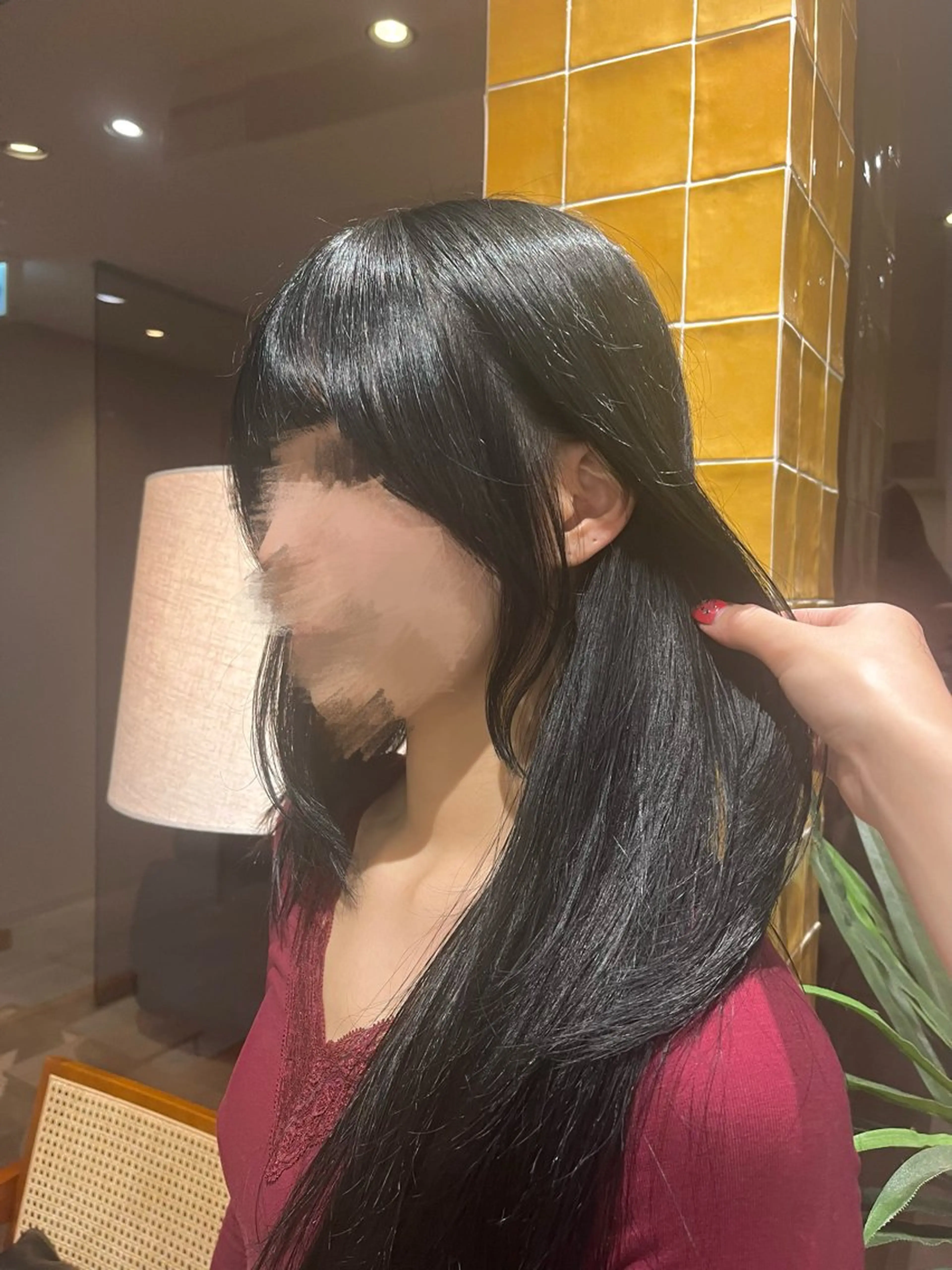 🍭🤍前髪顔まわりカット＋ケアカラー＋TOKIO5 step トリートメント 🤍🍭の写真