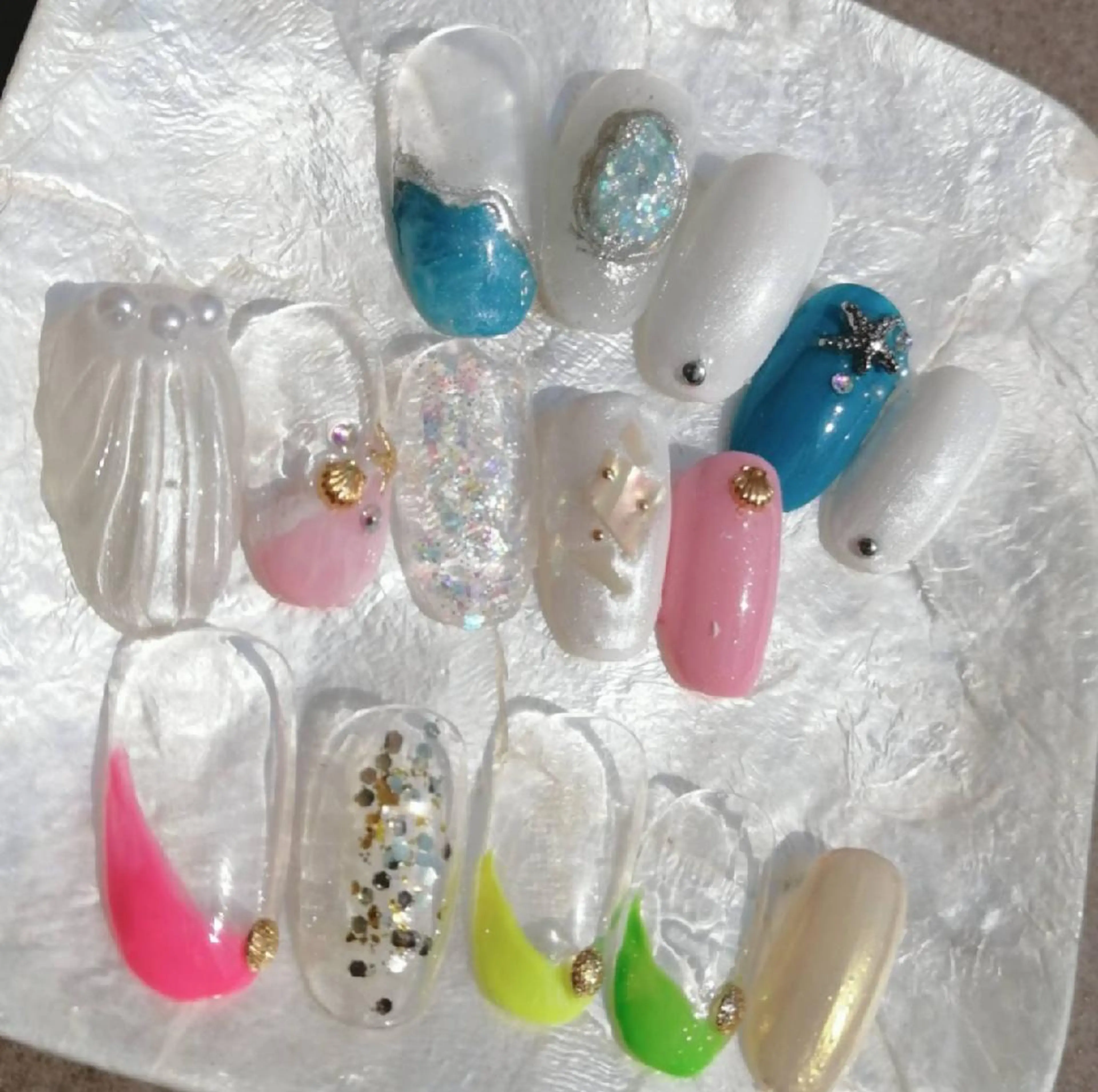 ネイル 夏ネイル ハンドネイル Nail Salon macherieのネイルデザイン