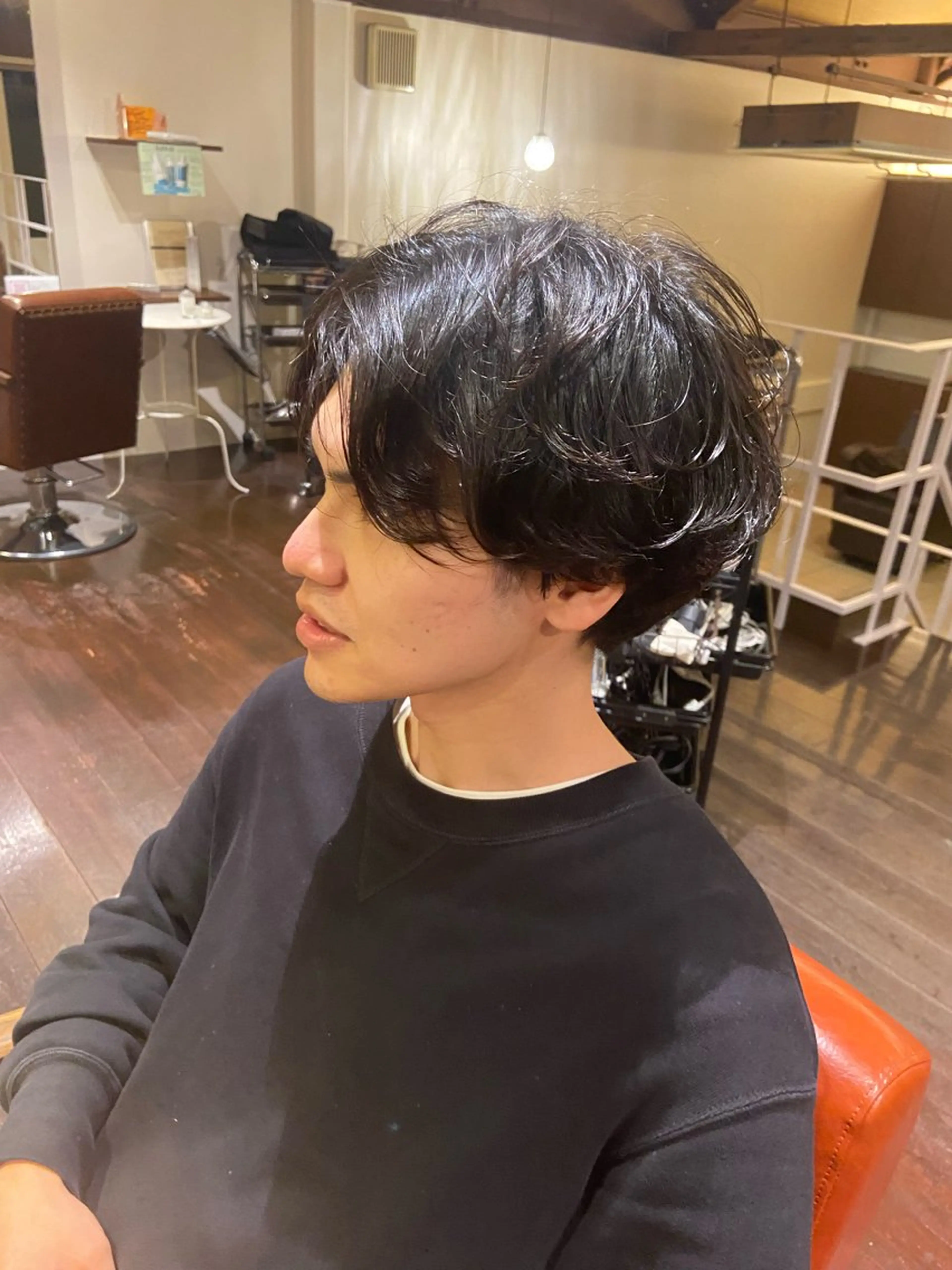 ショート パーマ メンズ メンズパーマ AIRFLOW所属・韓国ヘア ユイカのヘアスタイル