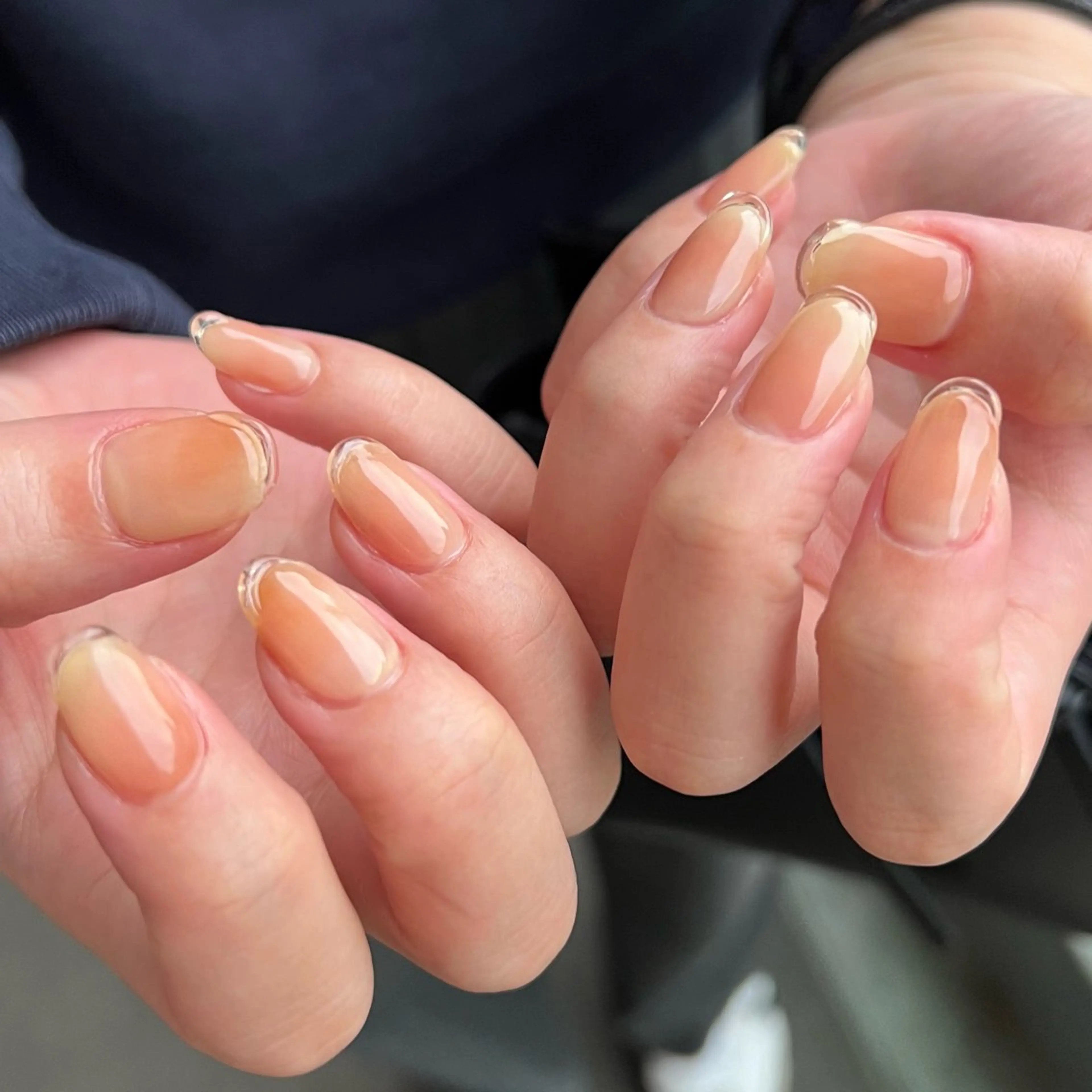 ネイル クリアネイル フレンチネイル ニュアンスネイル kuga amiのネイルデザイン