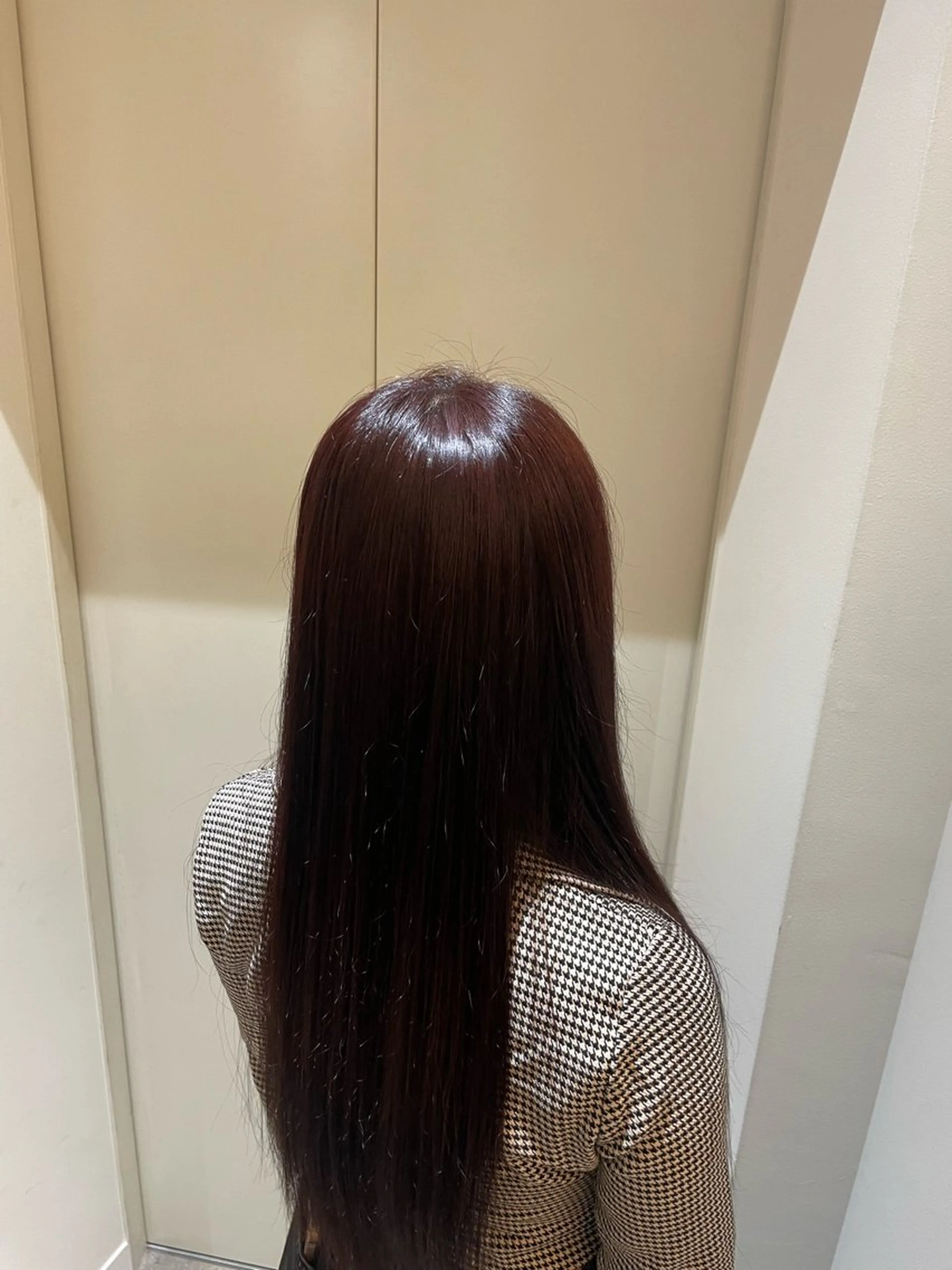 ロング カラー ブラウンカラー オレンジ オレンジブラウン 栗田 莉奈/ 自由が丘のヘアスタイル