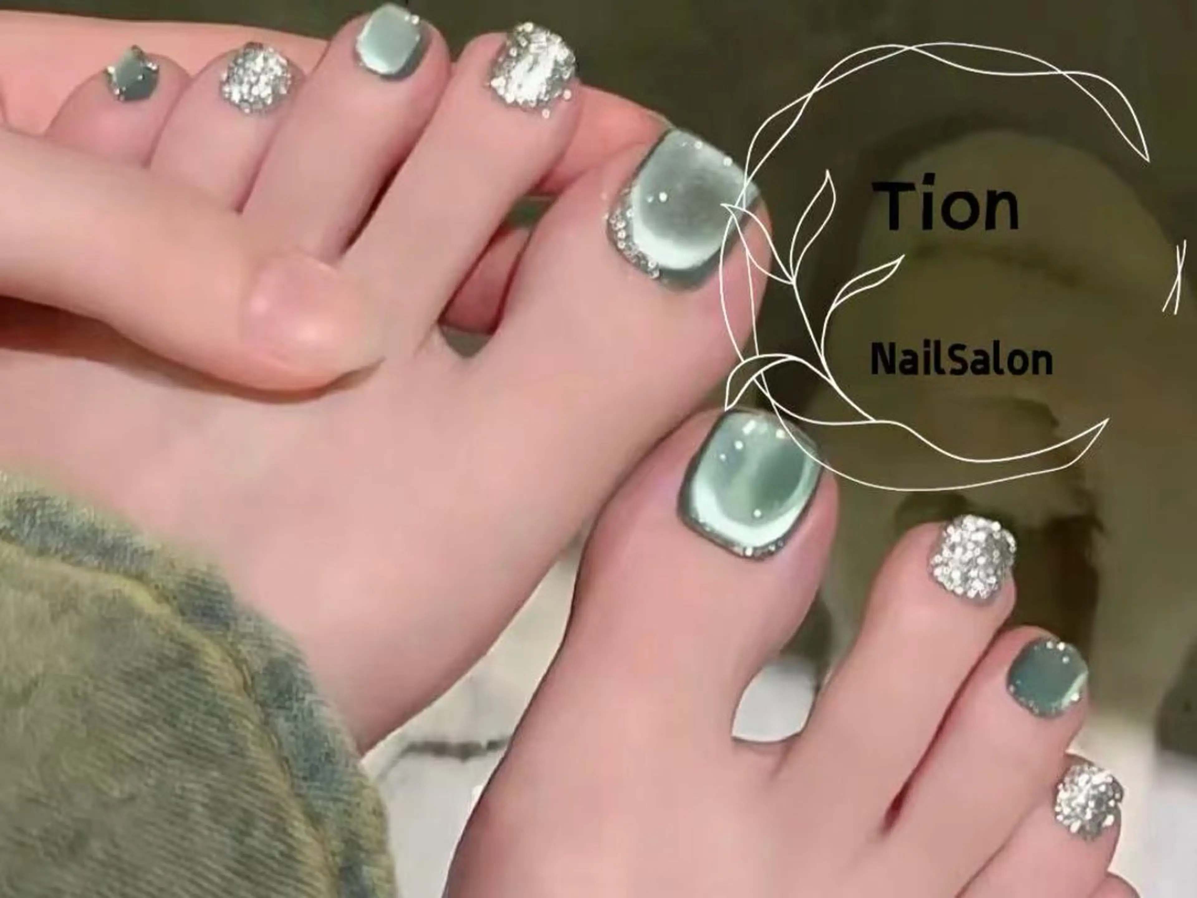 ネイル チークネイル 長さ出し フットネイル フレンチネイル ジェルネイル Nailsalon Tion武蔵小杉店のネイルデザイン