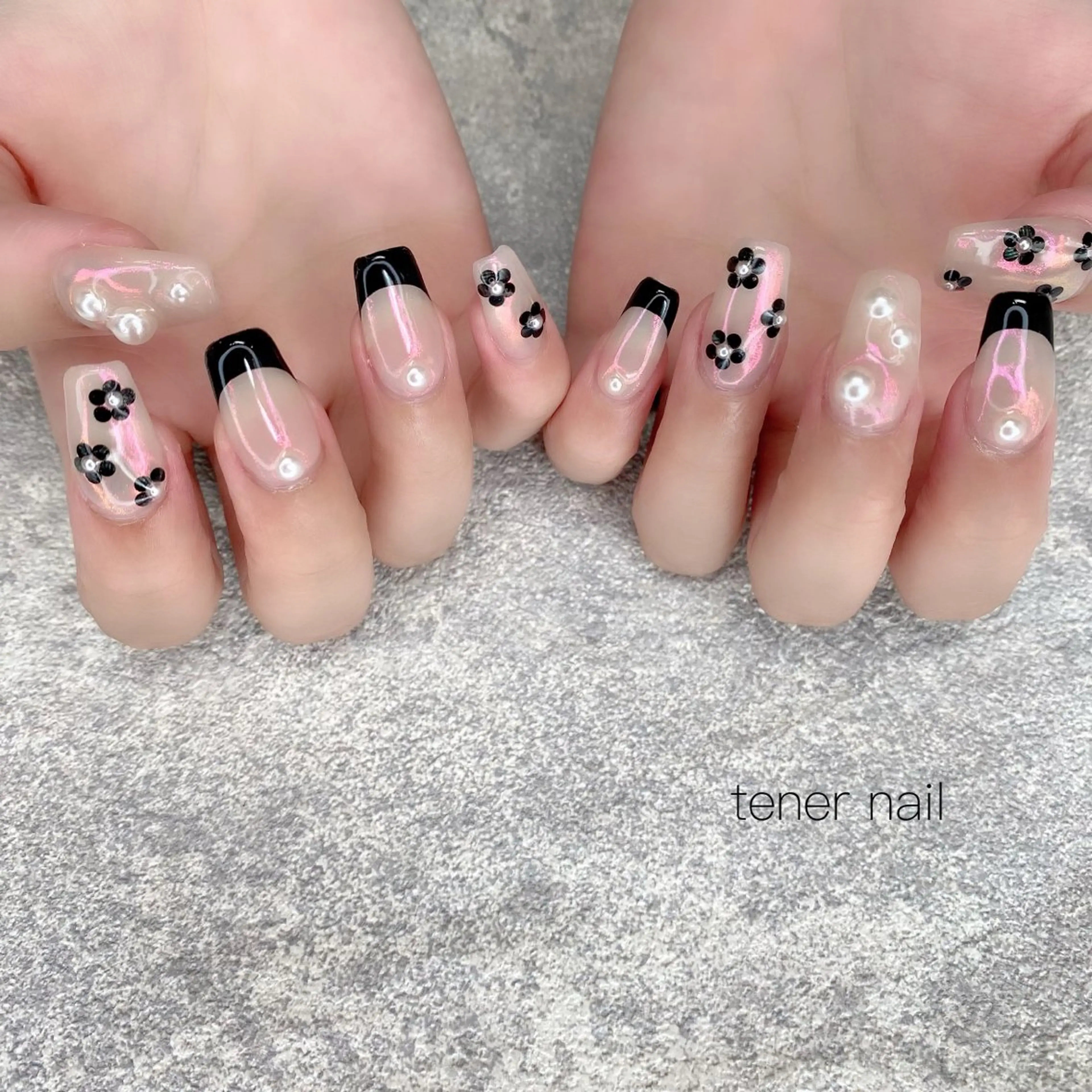 ネイル フラワーネイル フレンチネイル tener  nail  テネルネイル所属・テネルネイル tener nailのネイルデザイン