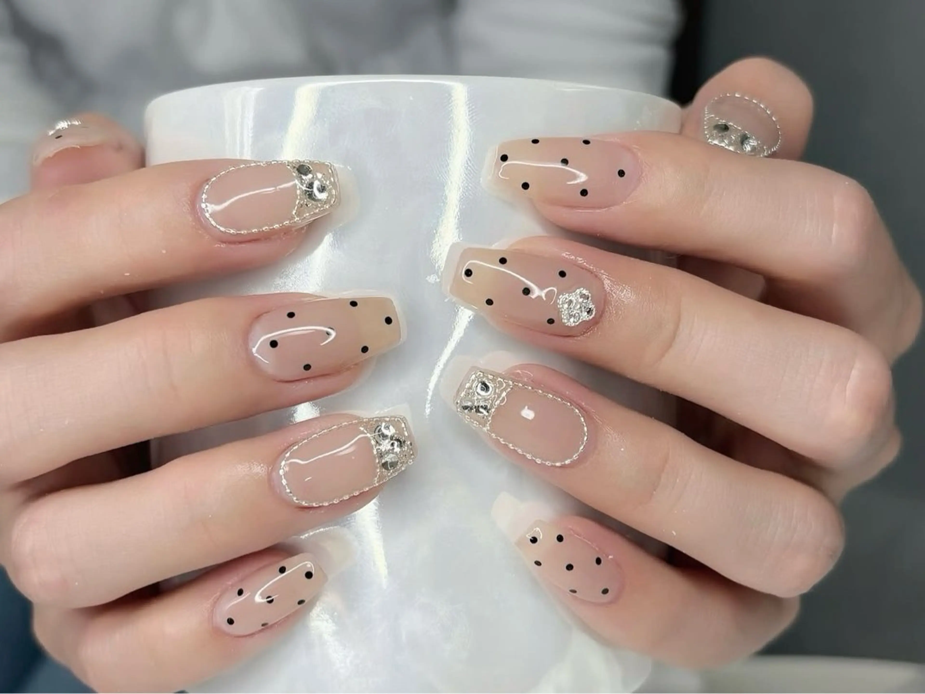 ネイル 韓国ネイル 持ち込み ニュアンスネイル ネイルチップ ハンドネイル TABI ANA.CHUOのネイルデザイン