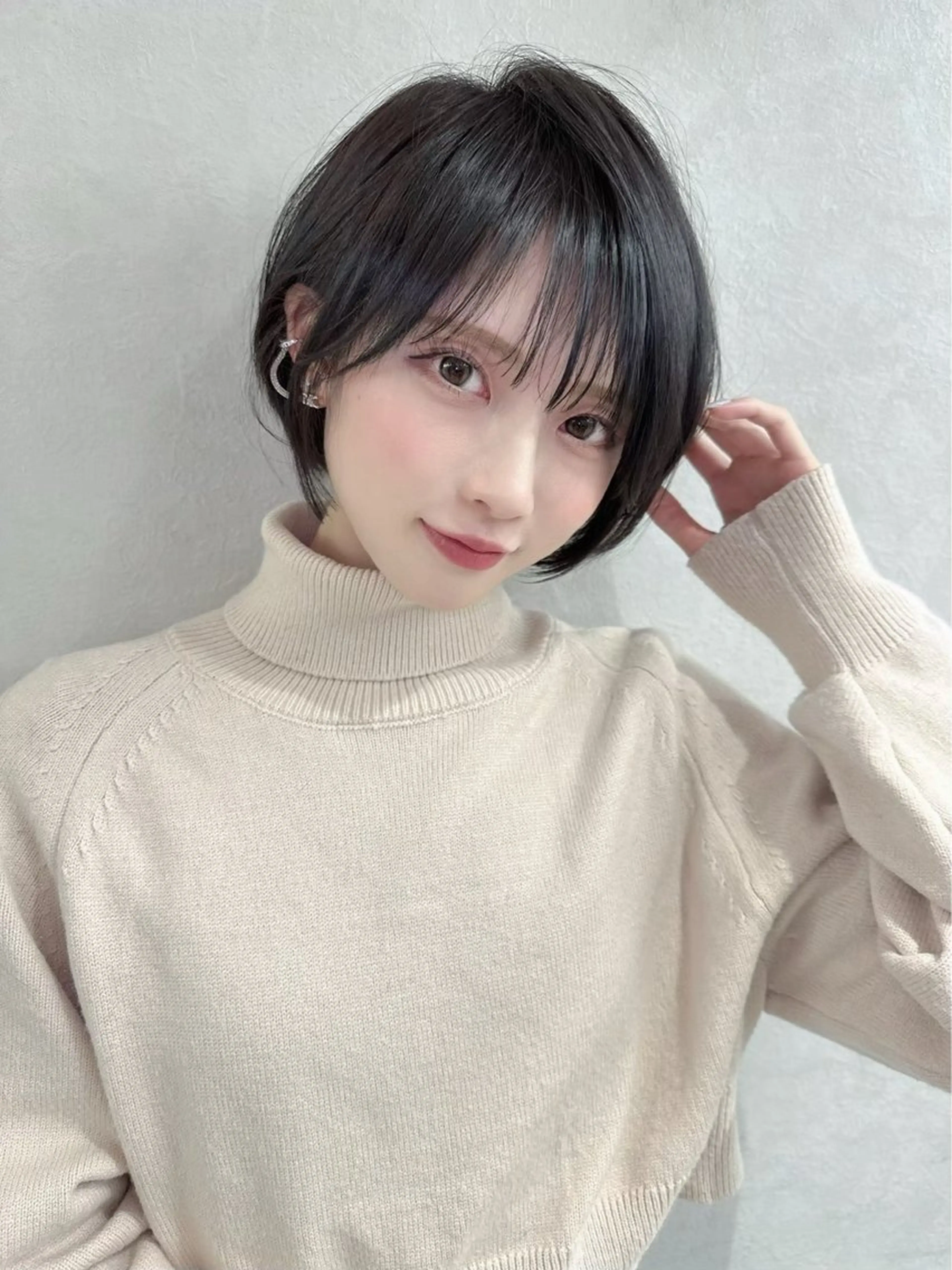 ショート ボブ 縮毛矯正 カット ヘアカラー トリートメント けいし🐬ボブ 美髪縮毛矯正のヘアスタイル