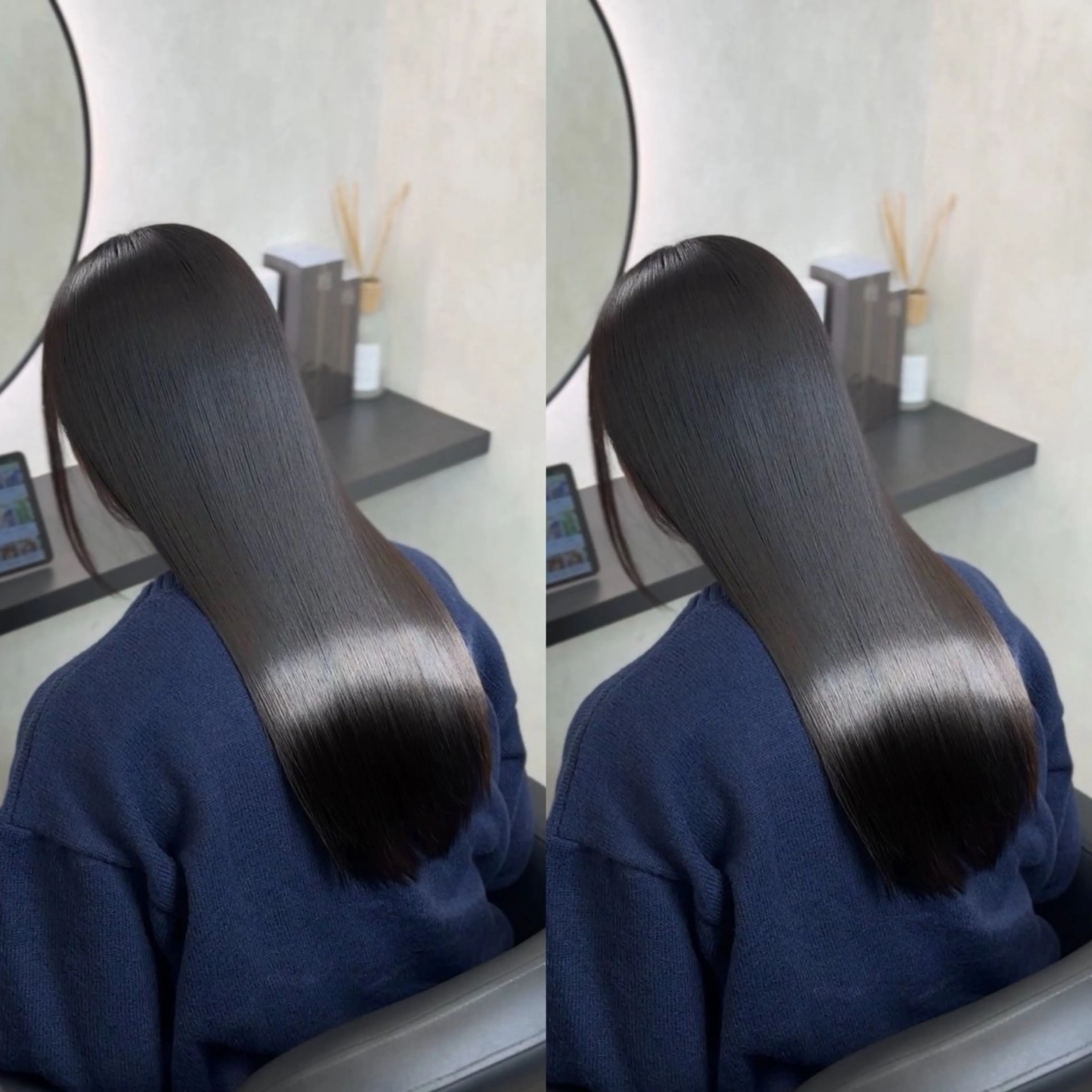 ロング 髪質改善 縮毛矯正 カット ヘアカラー 縮毛矯正 新宿/韓国風レイヤー 髪質改善/ジャッキーのヘアスタイル