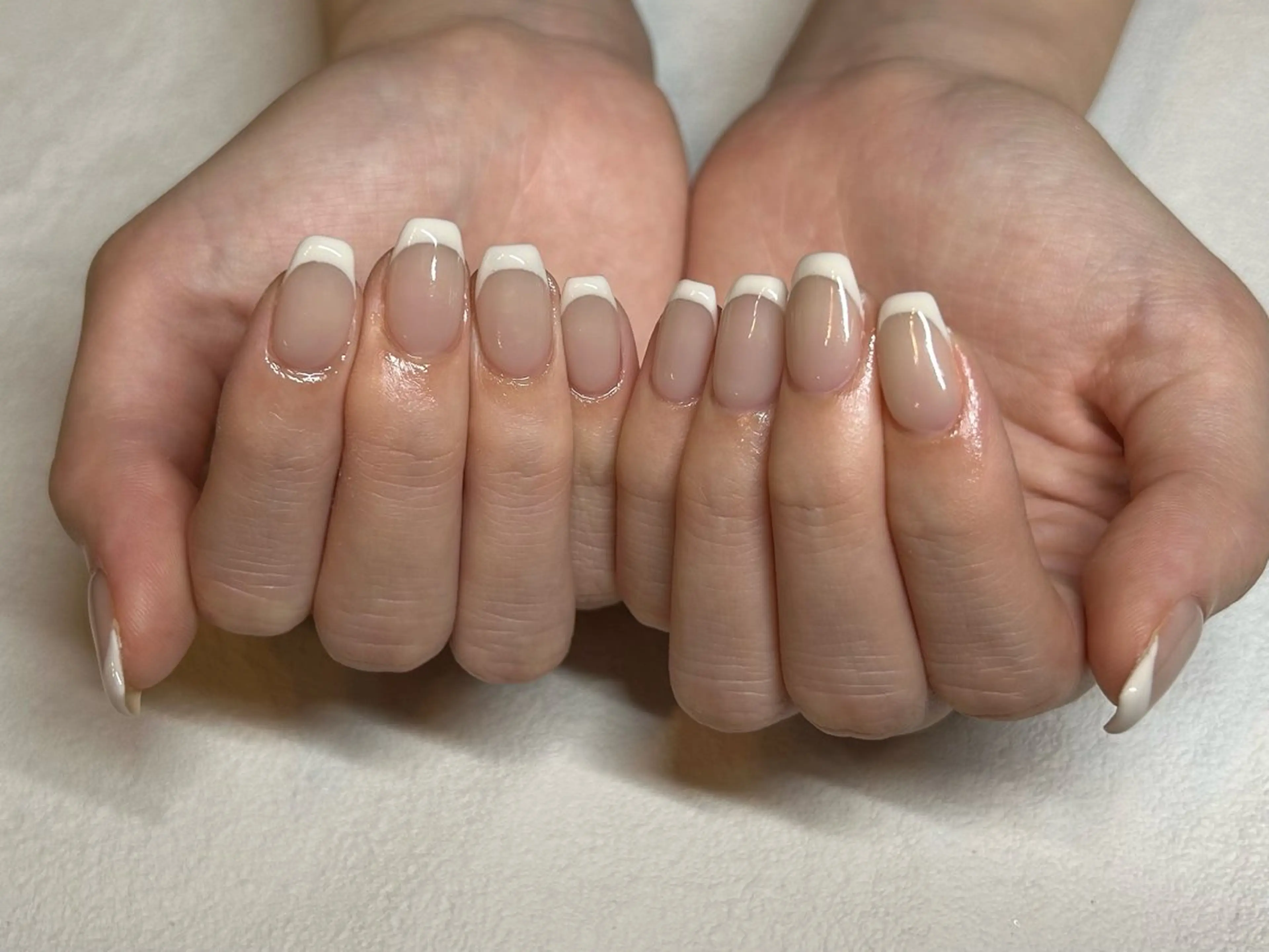 ネイル フレンチネイル オフィスネイル シンプルネイル ハンドネイル mark by 7 LOOKS yukaのネイルデザイン