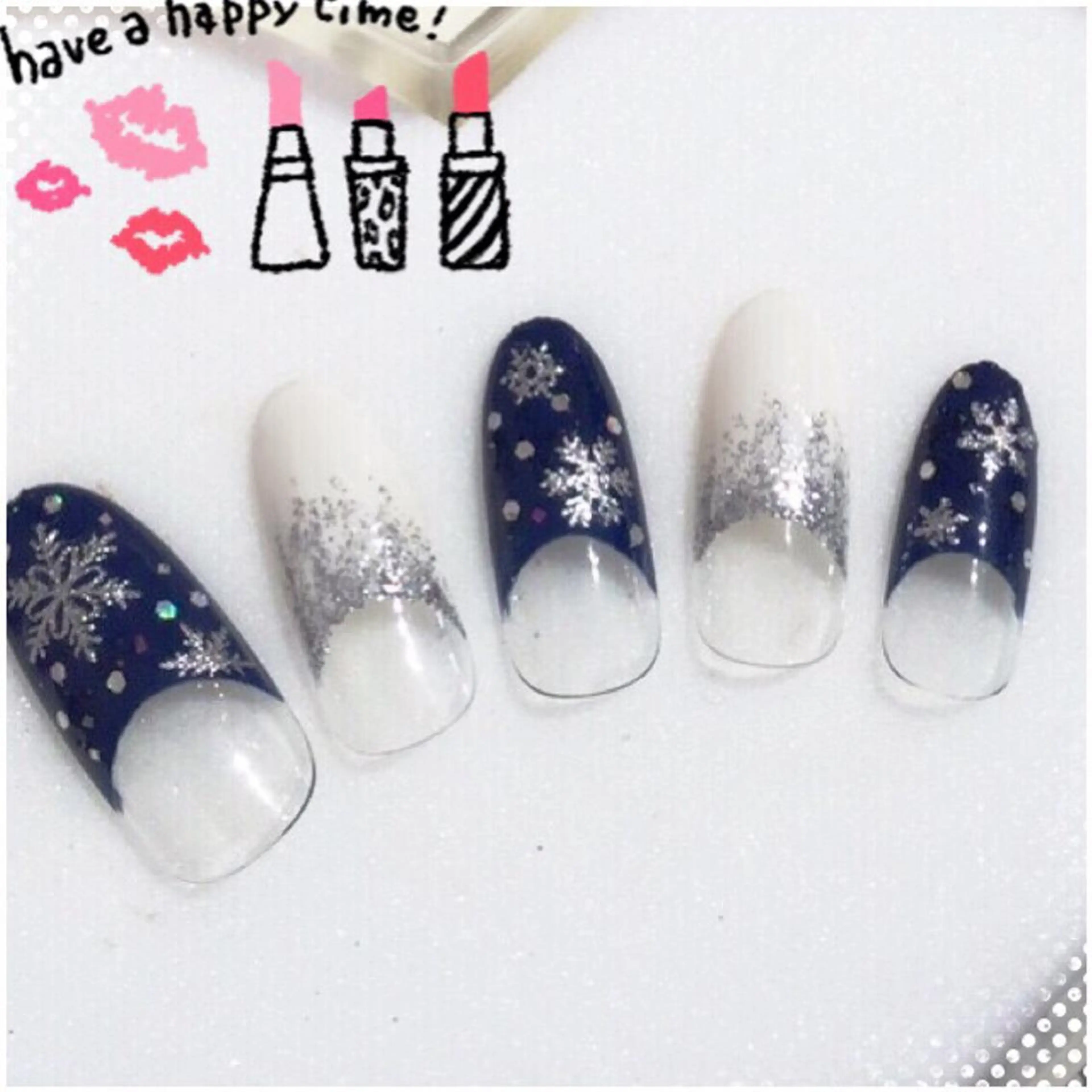 ネイル 冬ネイル クリスマス トータルビューティー CQのネイルデザイン