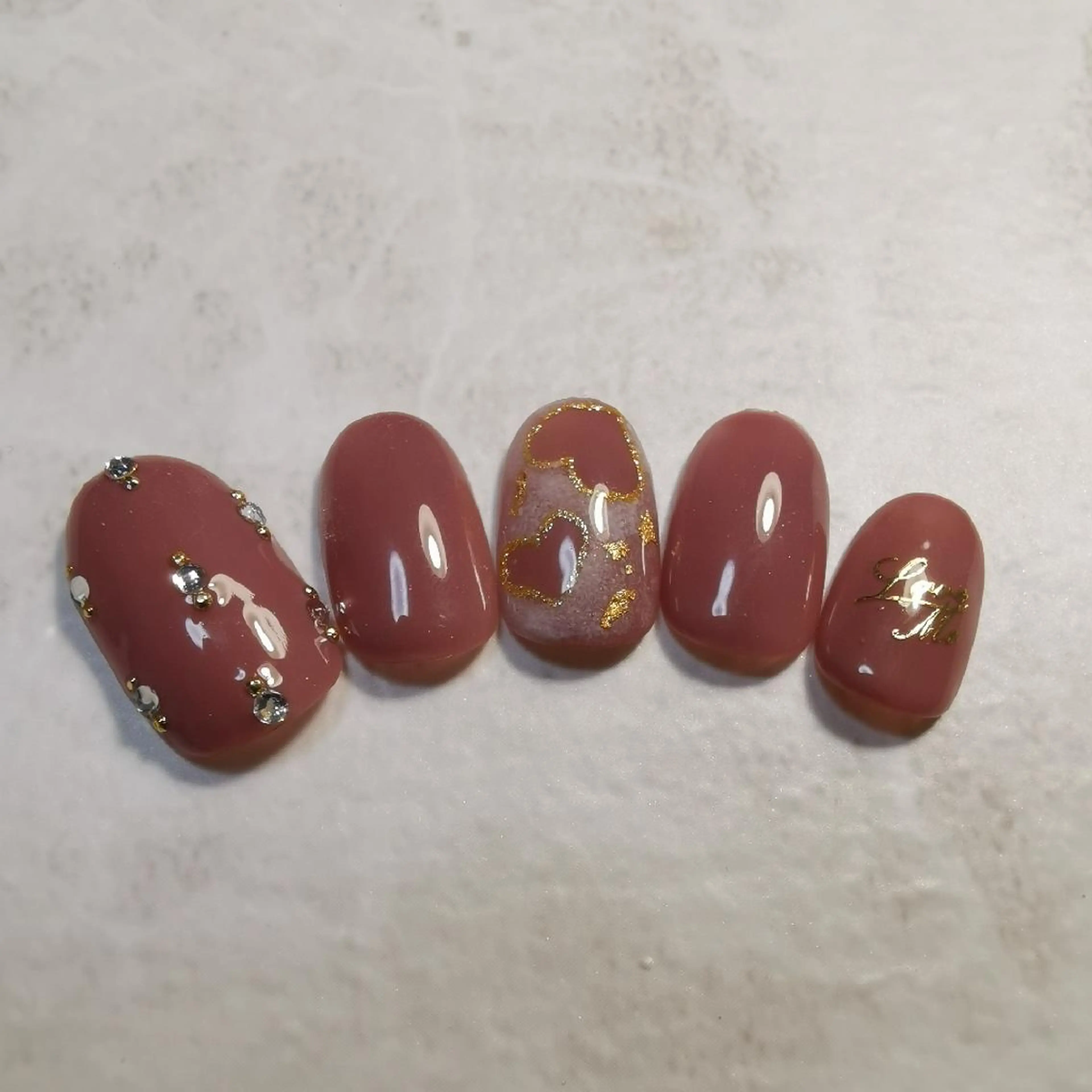 ネイル ハート ハンドネイル reve あやののネイルデザイン