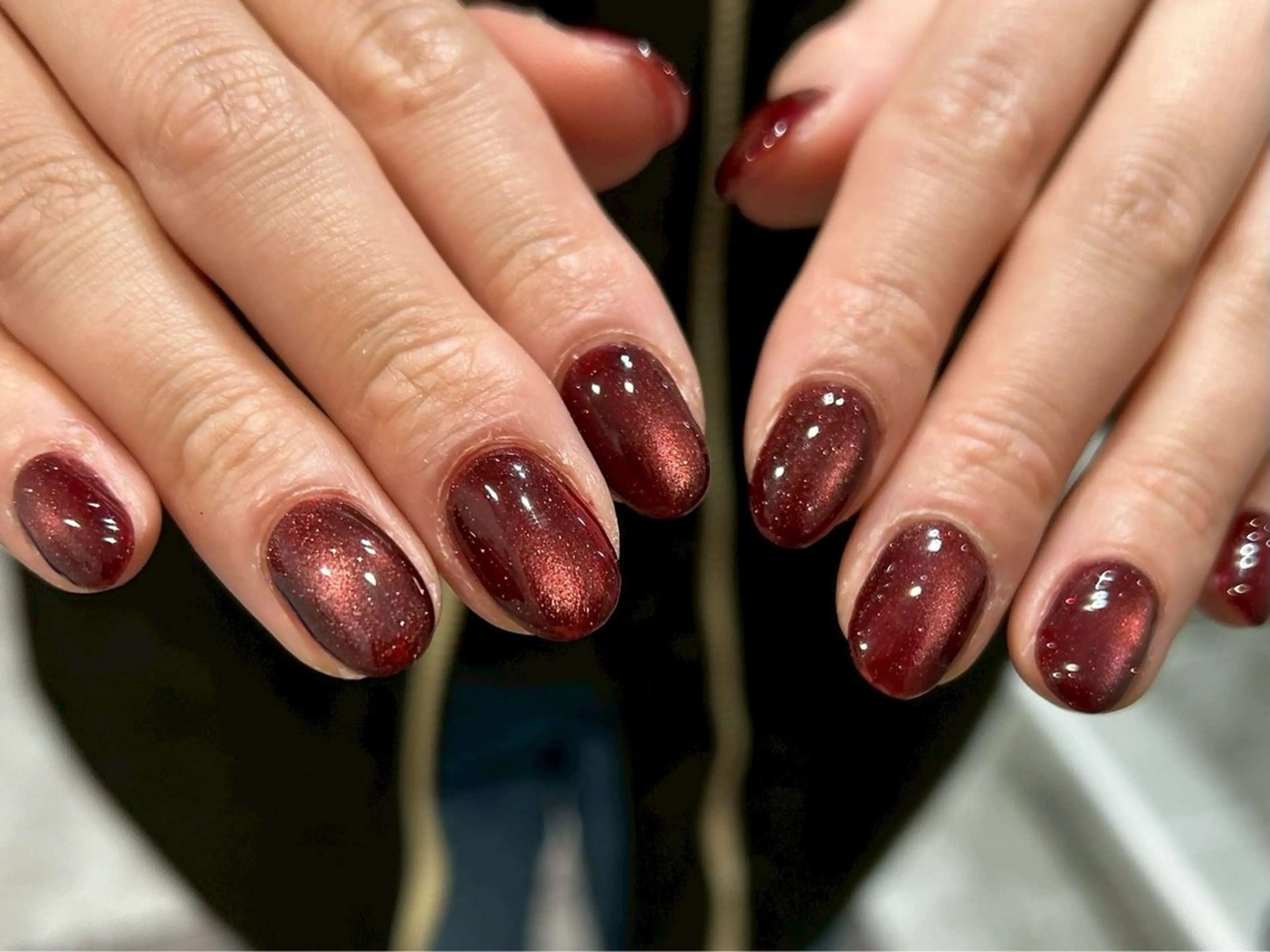 ネイル マグネットネイル 0203ムニムサン 💙Mizuhoのネイルデザイン