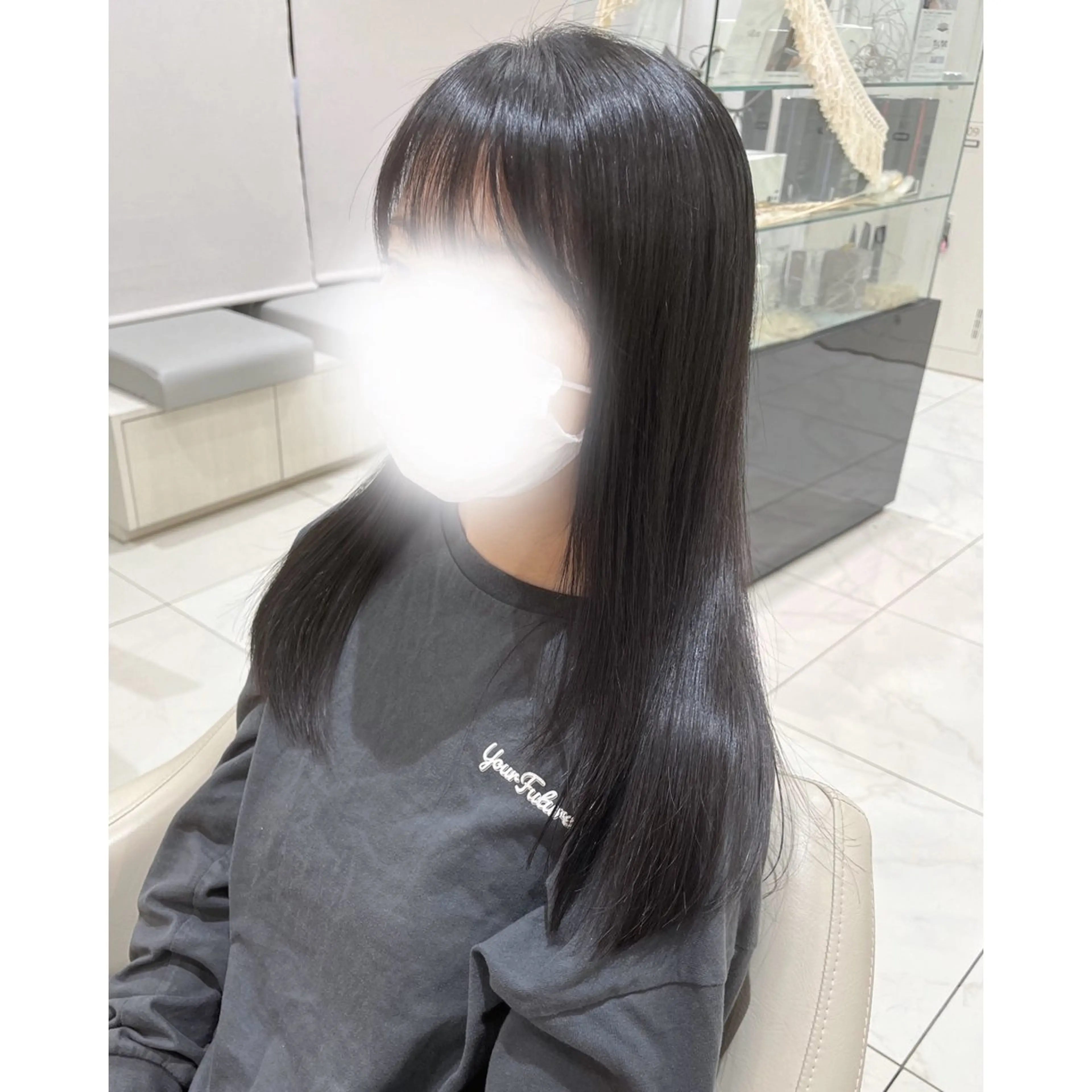 セミロング パーマ 韓国ヘア 🎀中川綾乃🎀のヘアスタイル