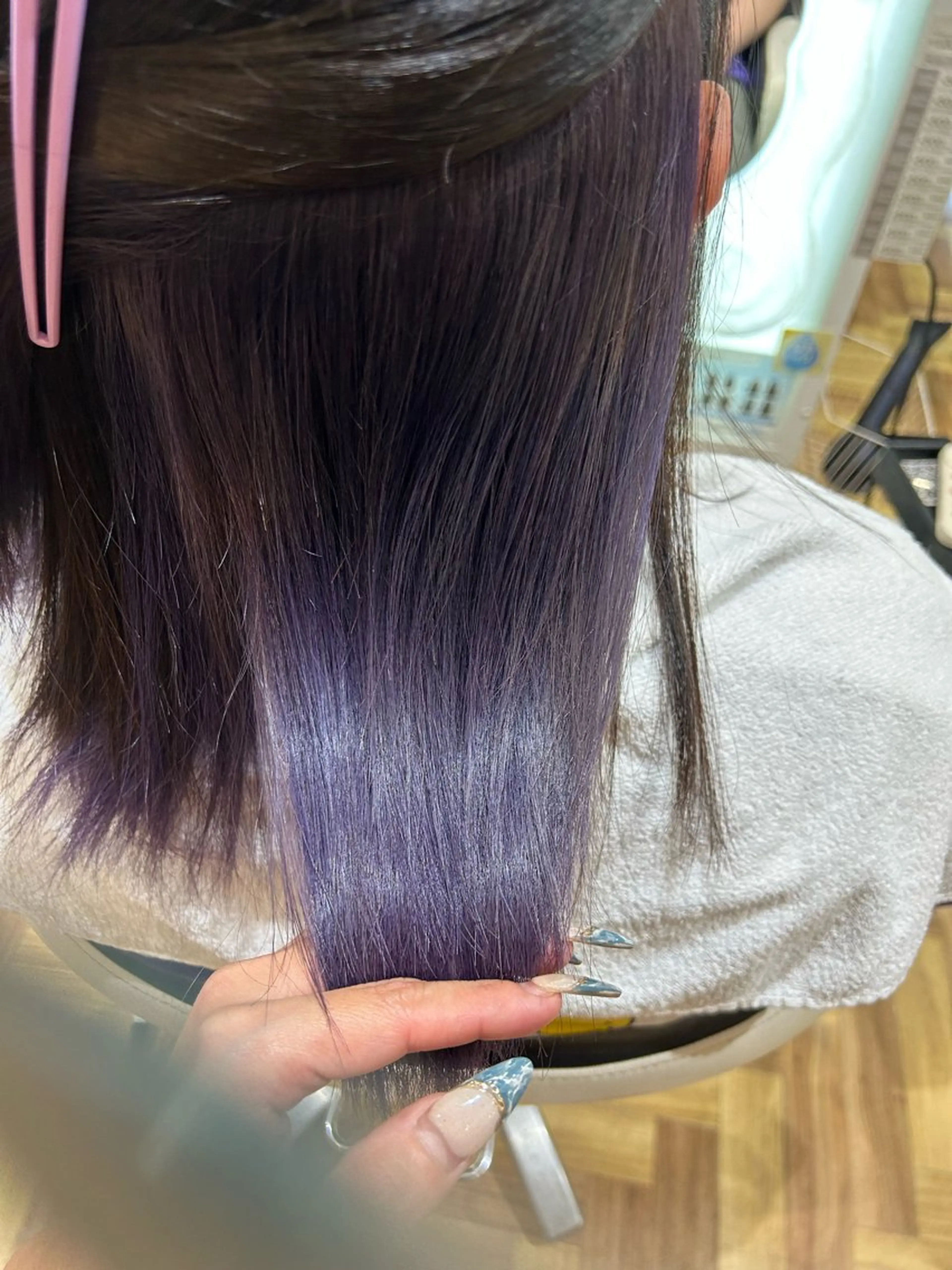 ミディアム ヘアカラー 福森 みずきのヘアスタイル