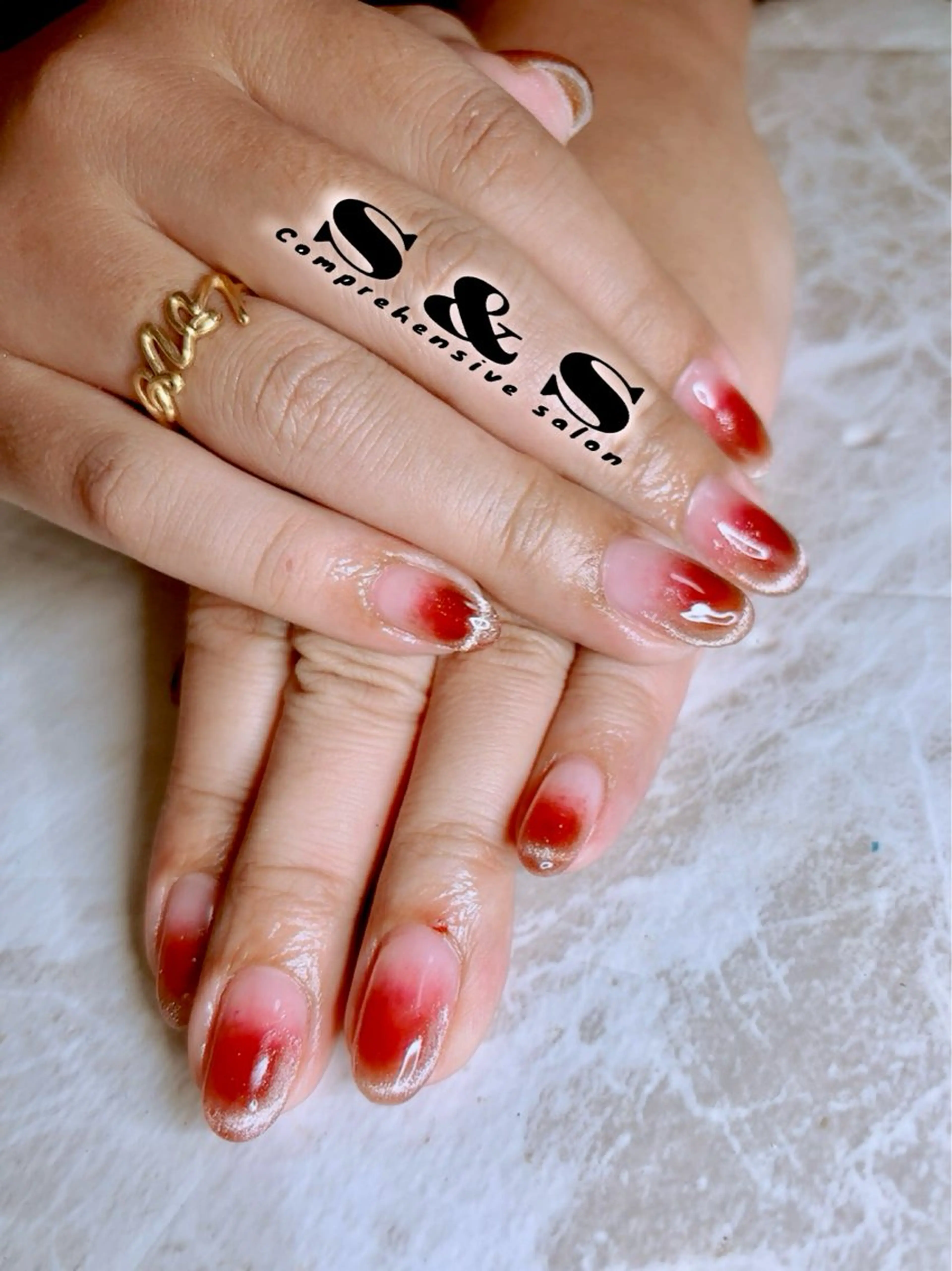 ネイル フレンチネイル マグネットネイル マグネットフレンチ S&S 村田小百合のネイルデザイン