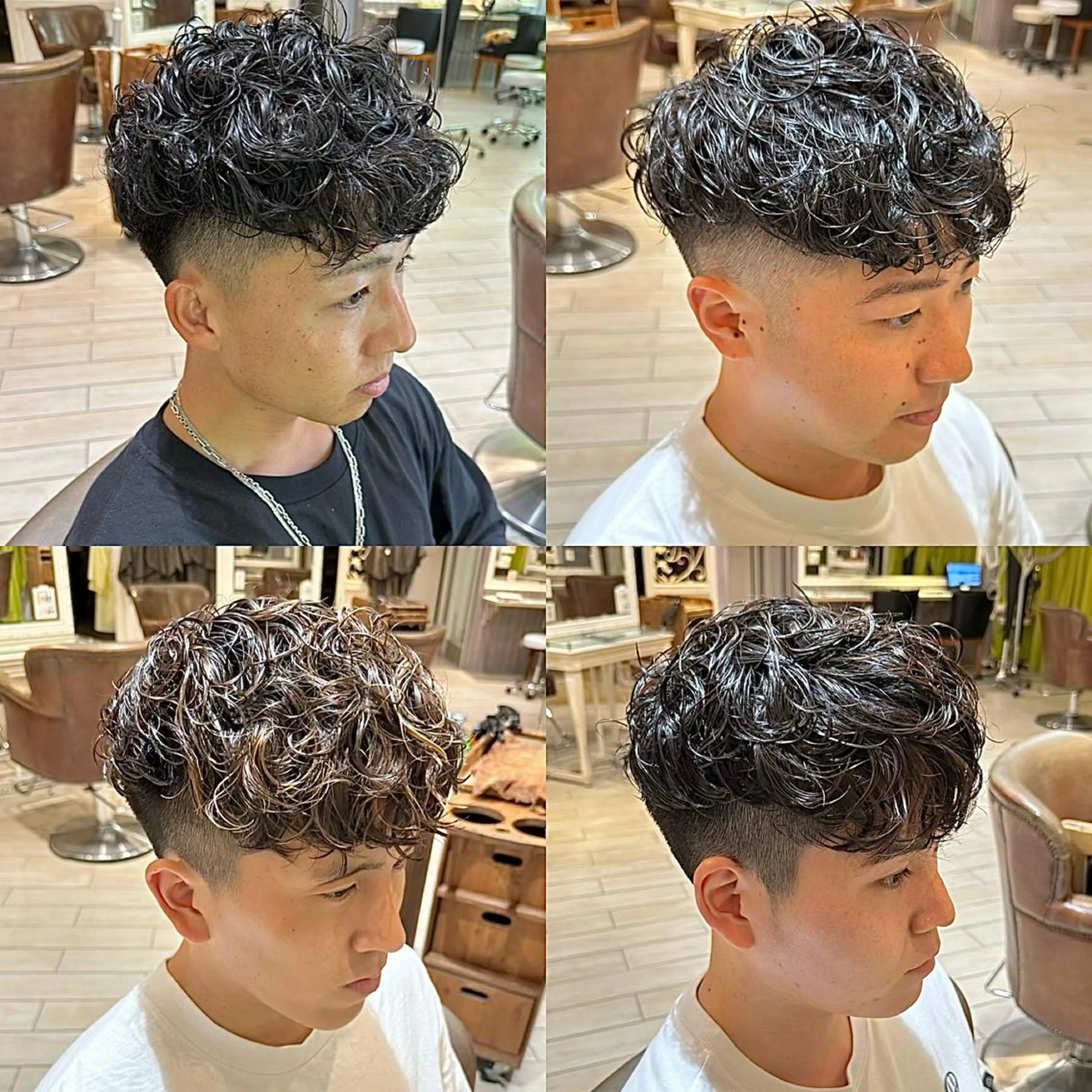 パーマ メンズ カット パーマ 増渕 駿介のヘアスタイル