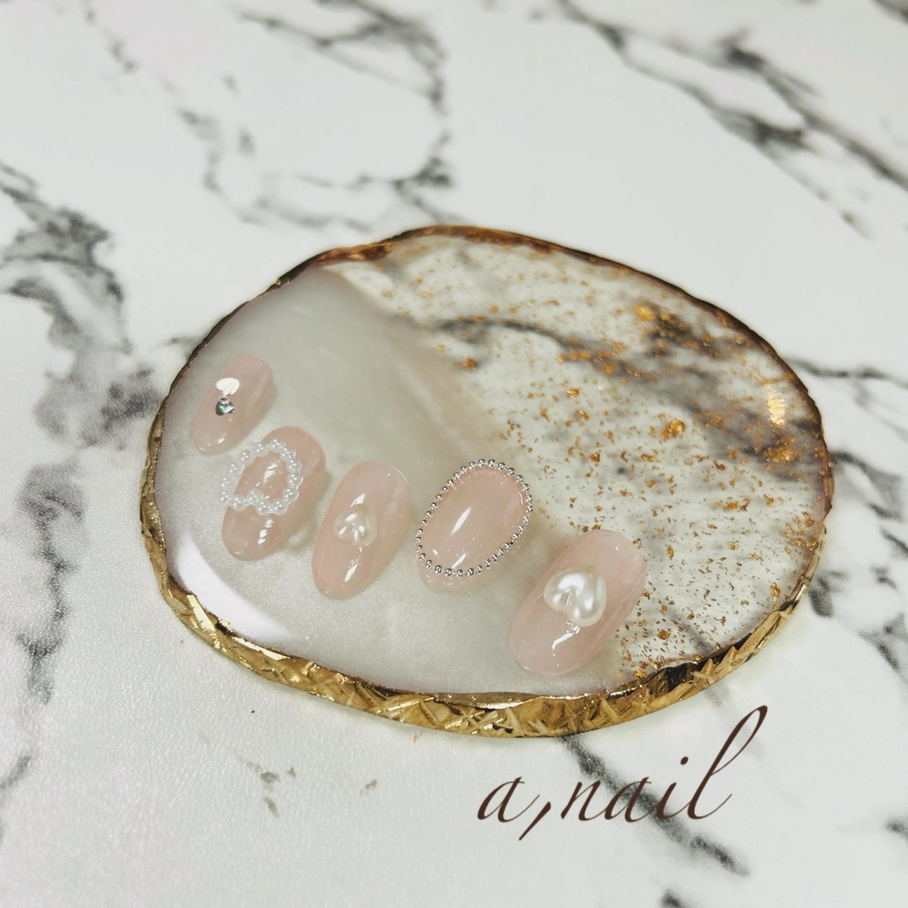 ネイル ハート シンプルネイル ハンドネイル ネイルサロン エーネイルのネイルデザイン