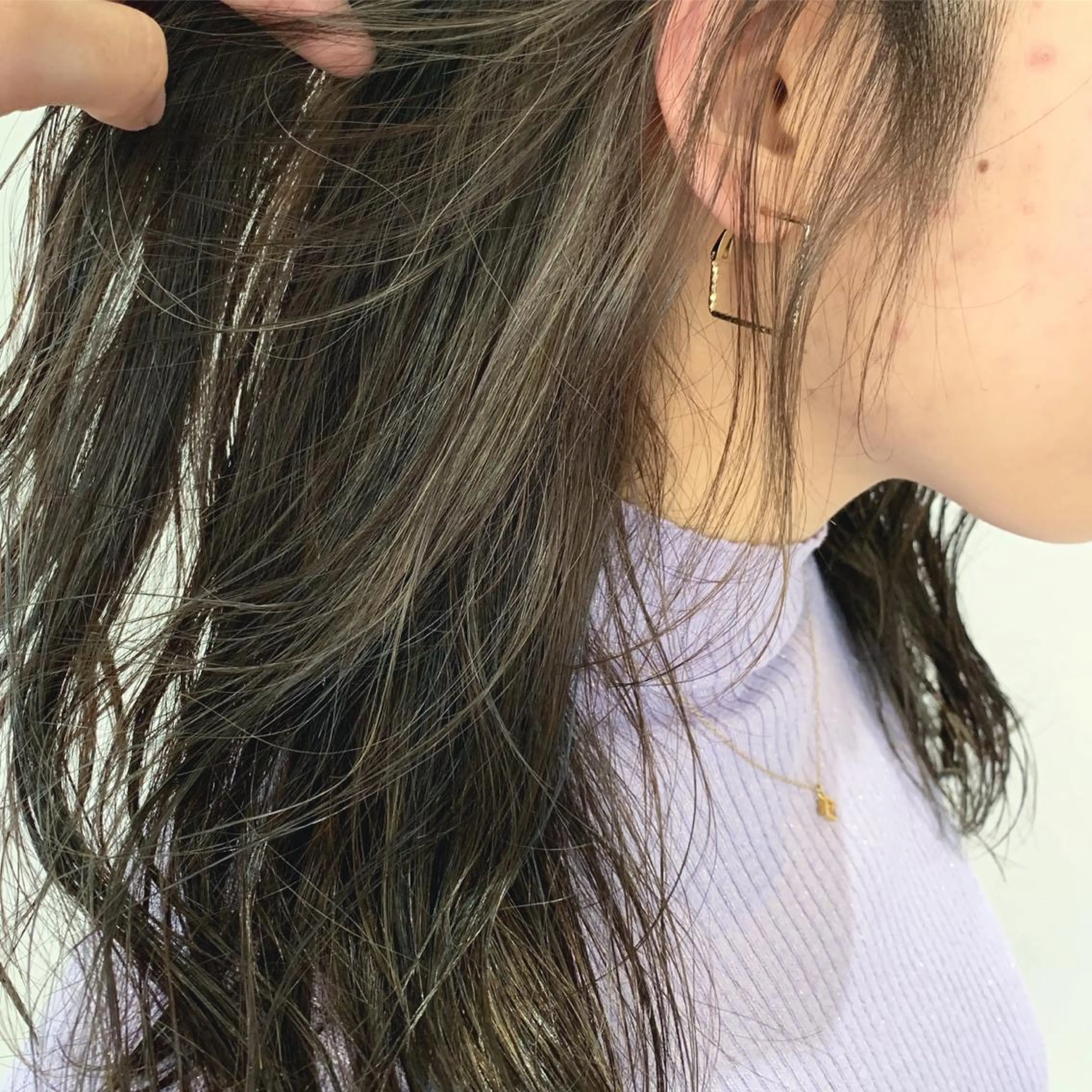 ロング カラー ハイライトカラー ハイライト 渋谷ブリーチカラー 韓国ヘアyuikoのヘアスタイル